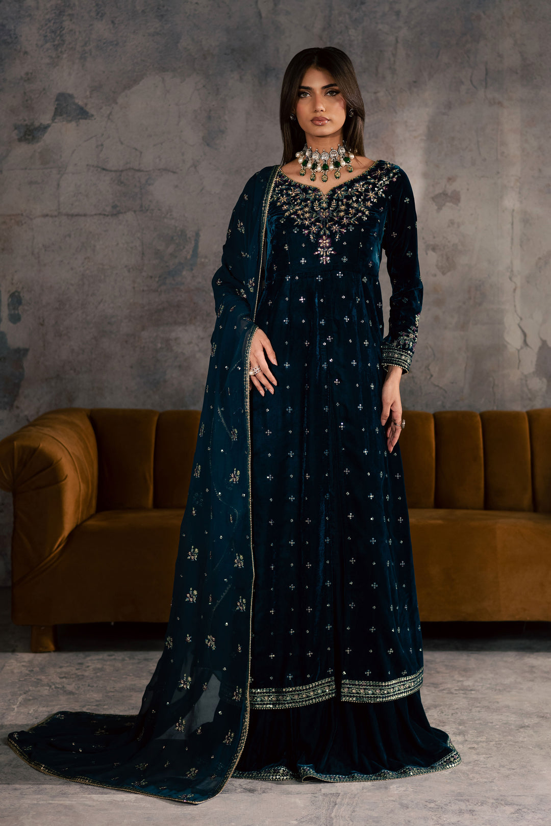  Ayra 3Pc - Velvet Formal Dress BATIKstudio  BATIK   S / Royal Green / Velvet-M / Royal Green / Velvet-L / Royal Green / Velvet