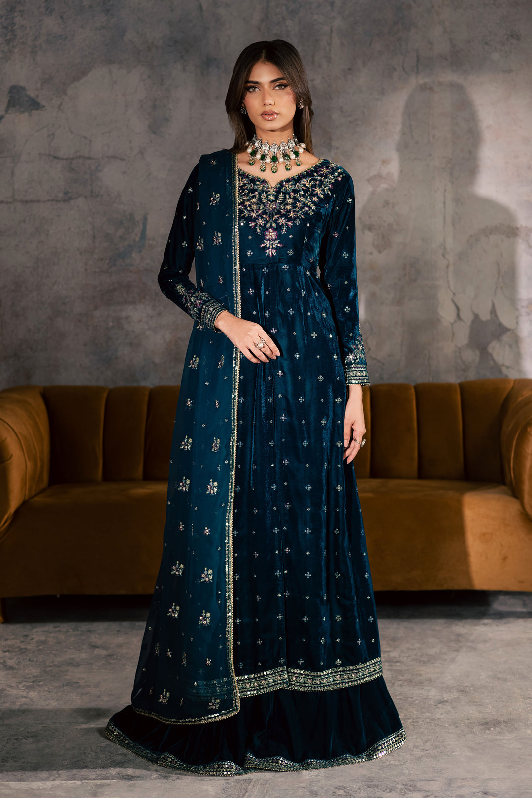  Ayra 3Pc - Velvet Formal Dress BATIKstudio  BATIK   S / Royal Green / Velvet-M / Royal Green / Velvet-L / Royal Green / Velvet