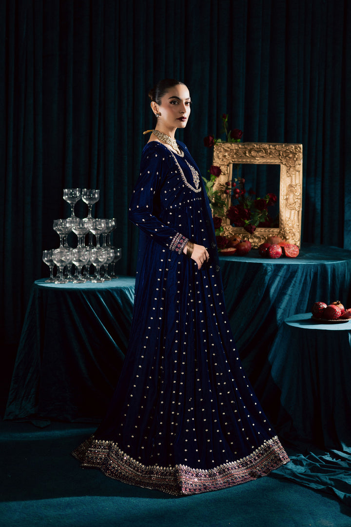  Azra 3Pc - Velvet Formal Dress BATIKstudio  BATIK   S / Royal Blue / Velvet-M / Royal Blue / Velvet-L / Royal Blue / Velvet