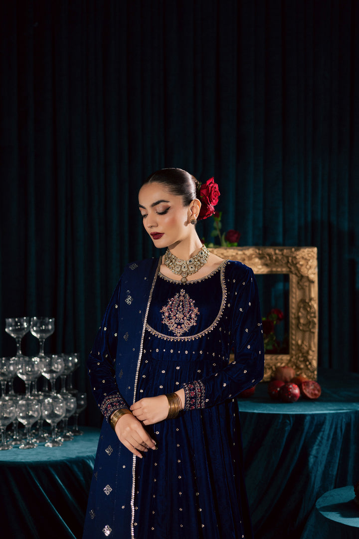  Azra 3Pc - Velvet Formal Dress BATIKstudio  BATIK   S / Royal Blue / Velvet-M / Royal Blue / Velvet-L / Royal Blue / Velvet
