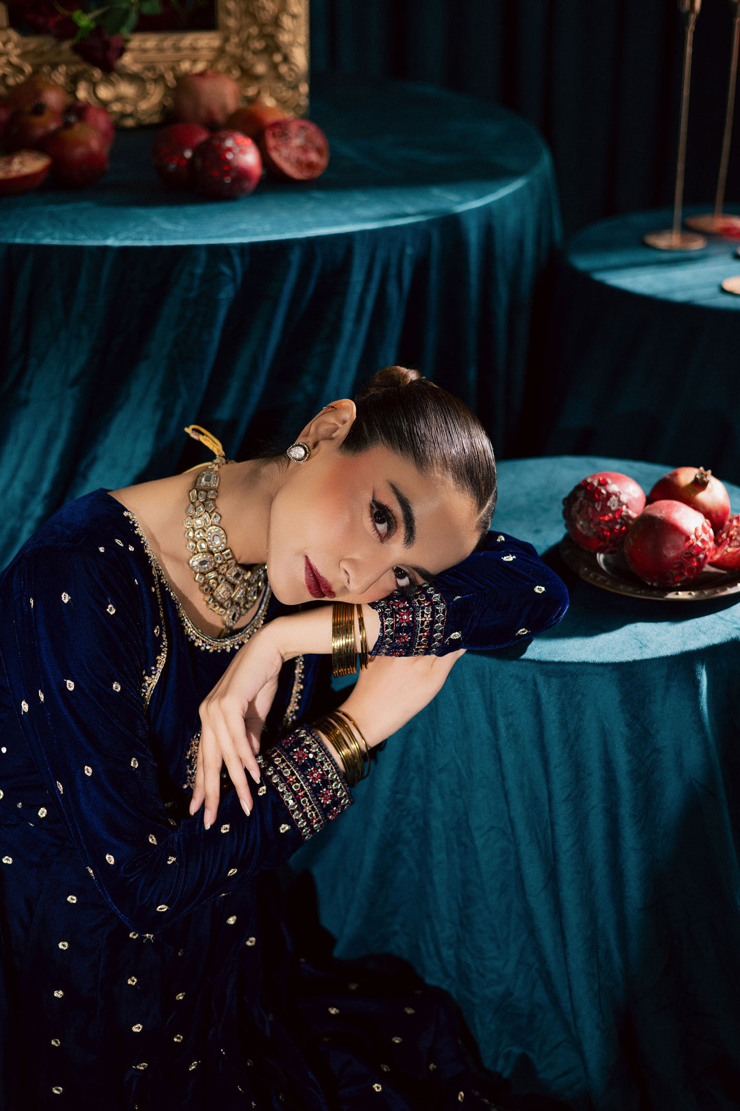  Azra 3Pc - Velvet Formal Dress BATIKstudio  BATIK   S / Royal Blue / Velvet-M / Royal Blue / Velvet-L / Royal Blue / Velvet