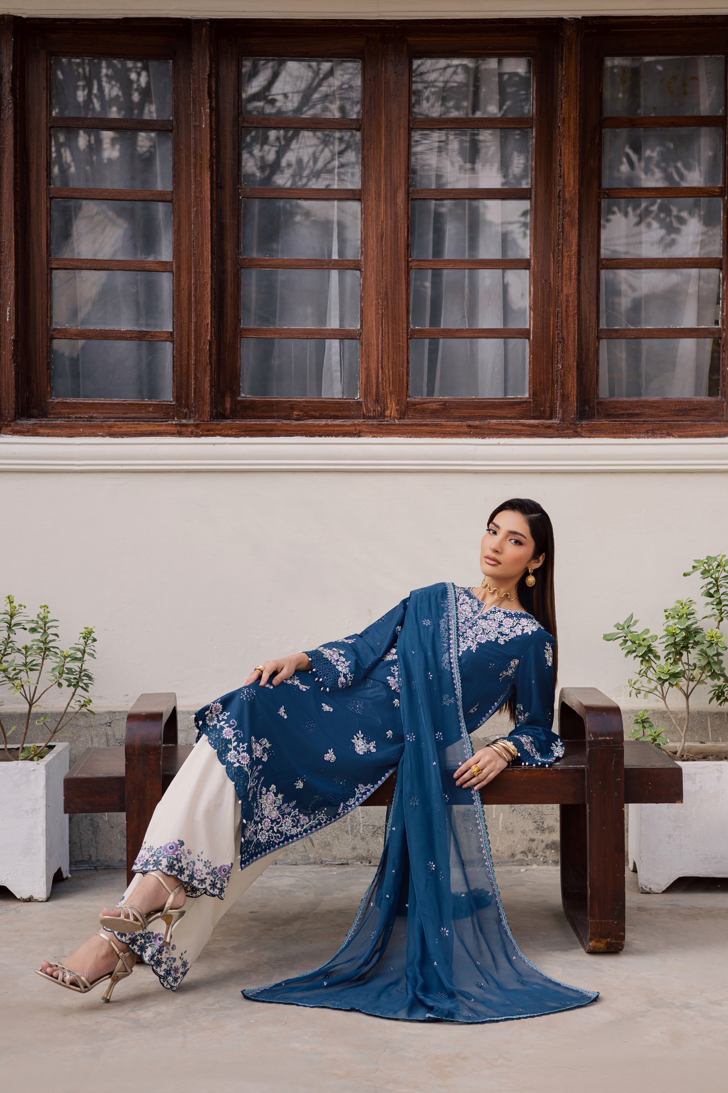  Azraaq 3Pc - Festive Embroidered Lawn BATIKEID2026  BATIK   XS / Zinc / Pima Lawn-S / Zinc / Pima Lawn-M / Zinc / Pima Lawn-L / Zinc / Pima Lawn-XL / Zinc / Pima Lawn