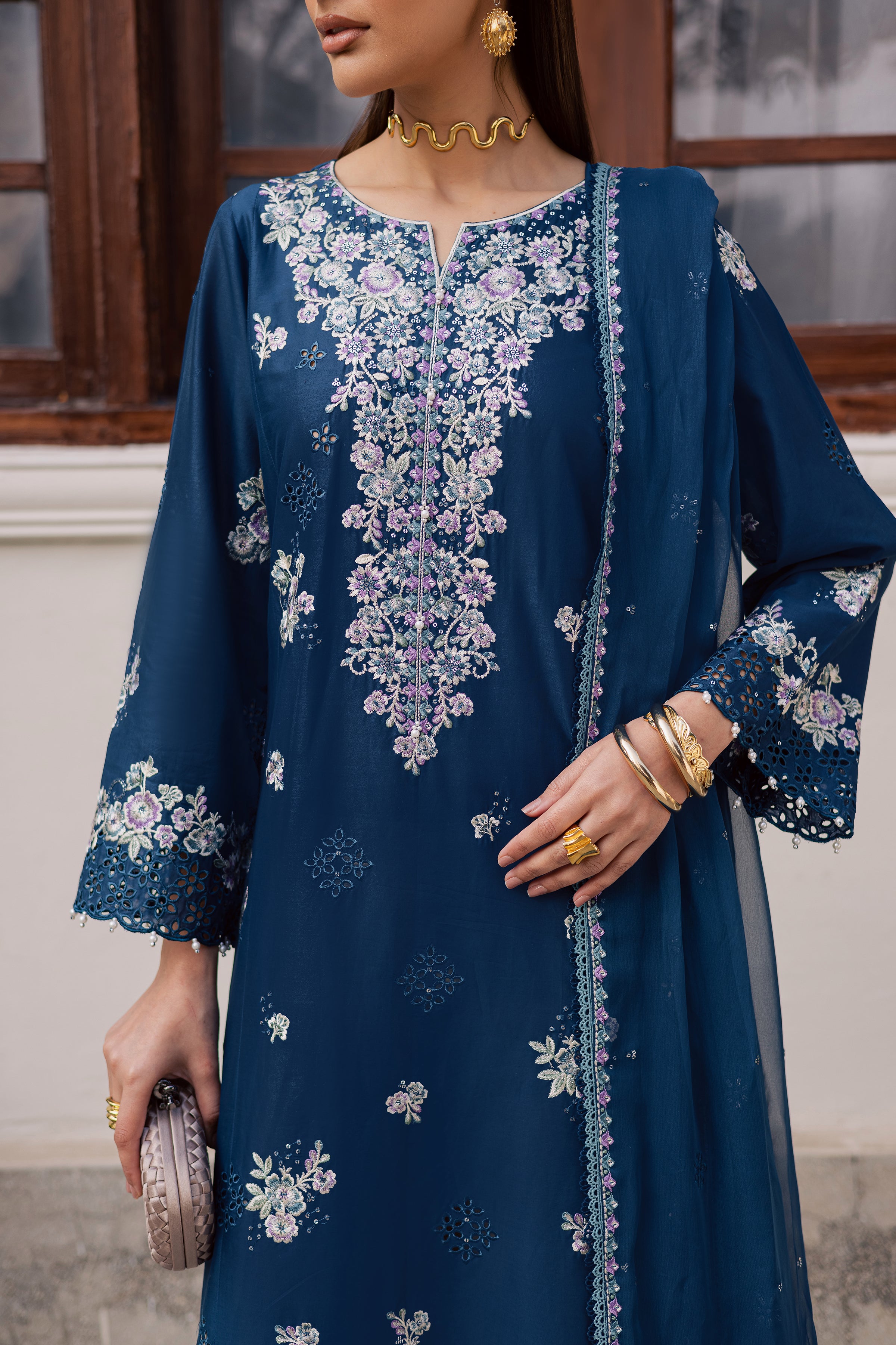  Azraaq 3Pc - Festive Embroidered Lawn BATIKEID2026  BATIK   XS / Zinc / Pima Lawn-S / Zinc / Pima Lawn-M / Zinc / Pima Lawn-L / Zinc / Pima Lawn-XL / Zinc / Pima Lawn