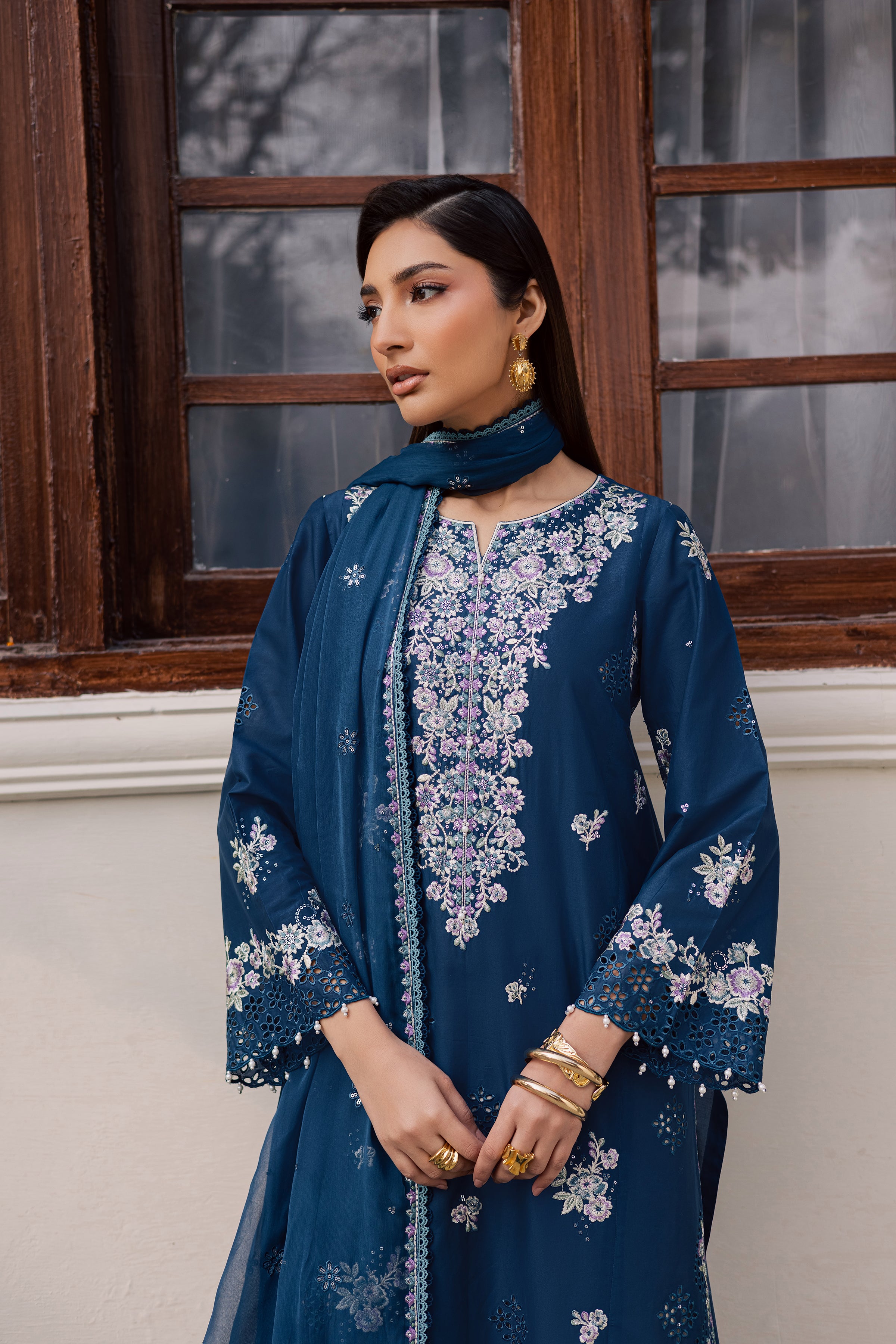  Azraaq 3Pc - Festive Embroidered Lawn BATIKEID2026  BATIK   XS / Zinc / Pima Lawn-S / Zinc / Pima Lawn-M / Zinc / Pima Lawn-L / Zinc / Pima Lawn-XL / Zinc / Pima Lawn
