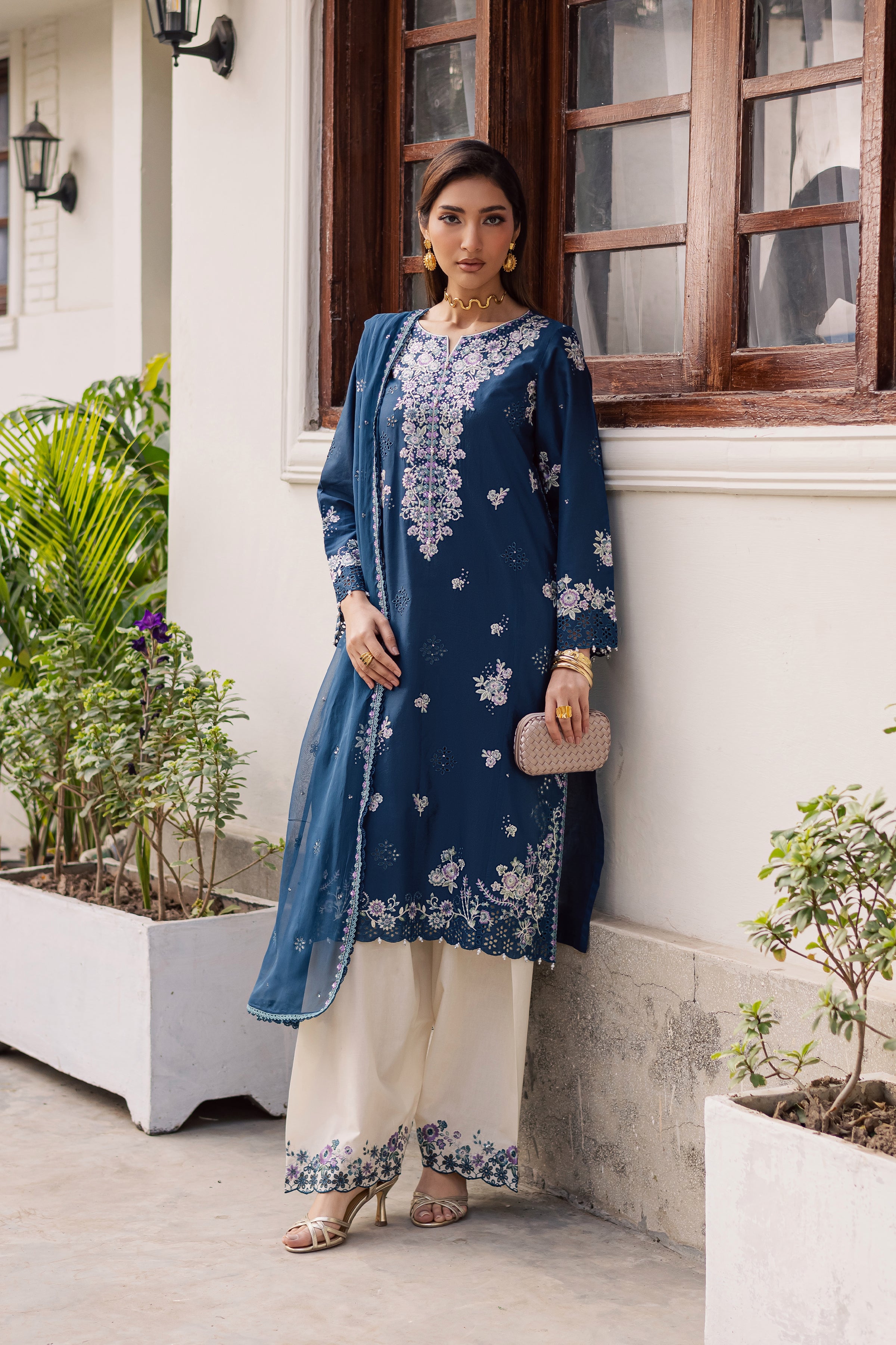  Azraaq 3Pc - Festive Embroidered Lawn BATIKEID2026  BATIK   XS / Zinc / Pima Lawn-S / Zinc / Pima Lawn-M / Zinc / Pima Lawn-L / Zinc / Pima Lawn-XL / Zinc / Pima Lawn