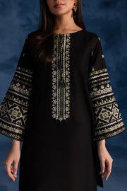 Black Block 2Pc - Embroidered Lawn Dress - BATIK