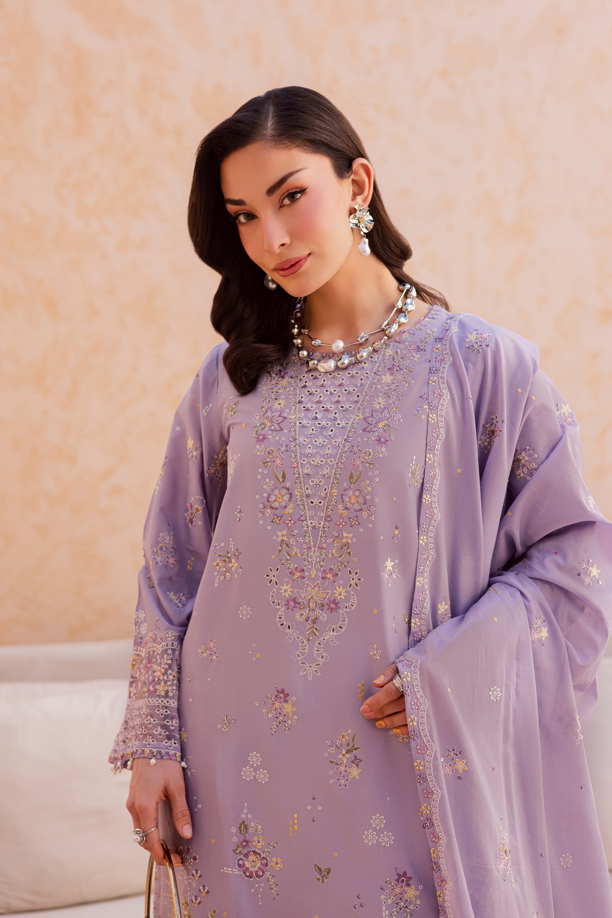  Bagh 3Pc - Festive Embroidered Lawn BATIKEID2026  BATIK   XS / Lilac / Pima Lawn-S / Lilac / Pima Lawn-M / Lilac / Pima Lawn-L / Lilac / Pima Lawn-XL / Lilac / Pima Lawn