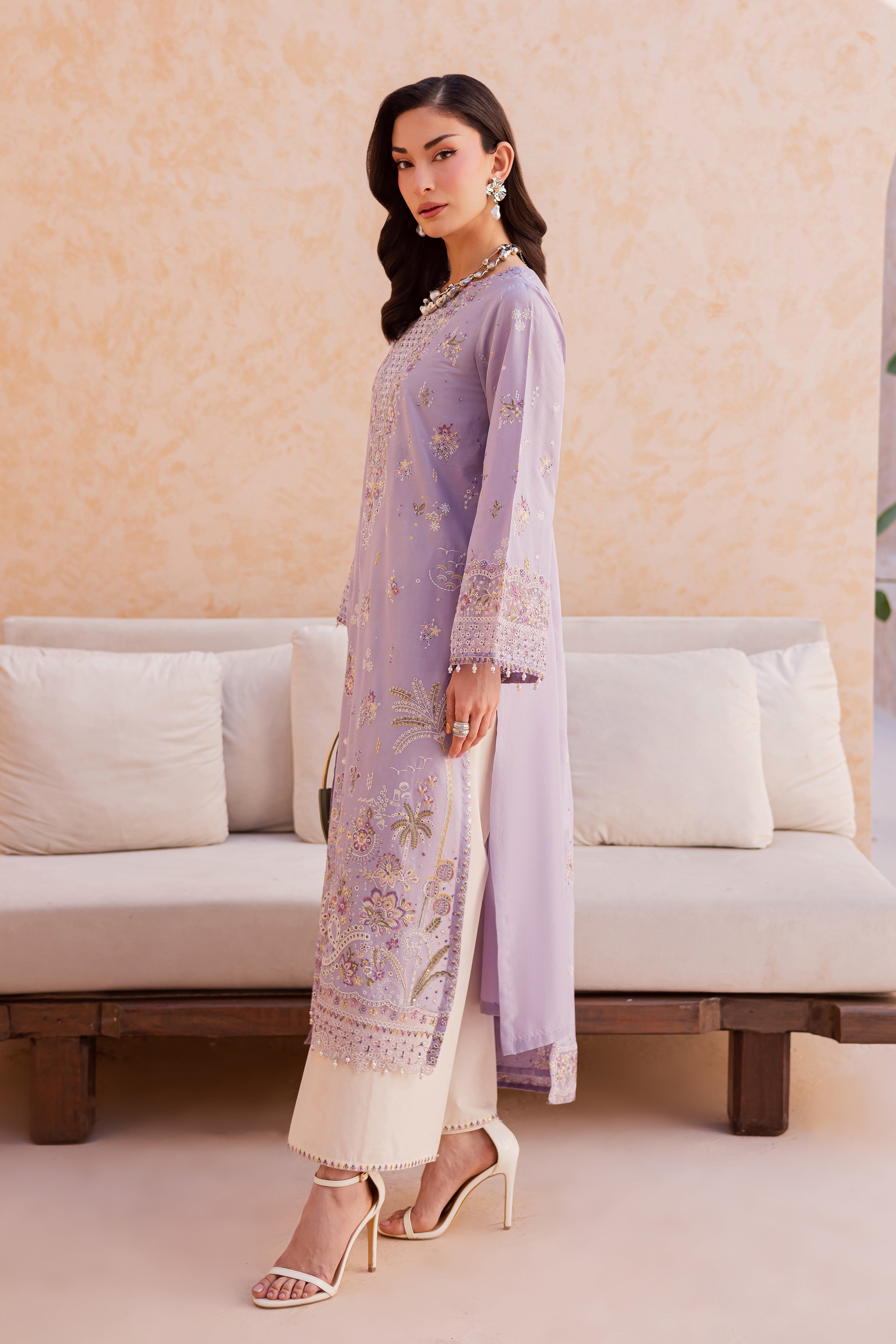  Bagh 3Pc - Festive Embroidered Lawn BATIKEID2026  BATIK   XS / Lilac / Pima Lawn-S / Lilac / Pima Lawn-M / Lilac / Pima Lawn-L / Lilac / Pima Lawn-XL / Lilac / Pima Lawn