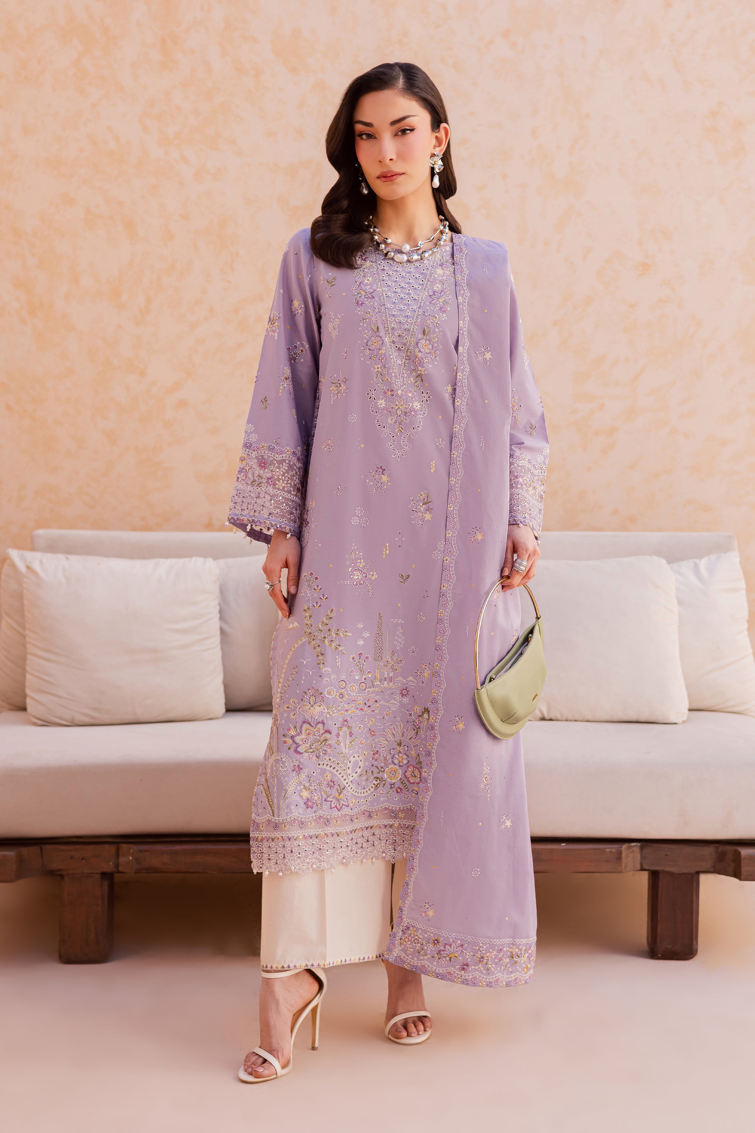  Bagh 3Pc - Festive Embroidered Lawn BATIKEID2026  BATIK   XS / Lilac / Pima Lawn-S / Lilac / Pima Lawn-M / Lilac / Pima Lawn-L / Lilac / Pima Lawn-XL / Lilac / Pima Lawn