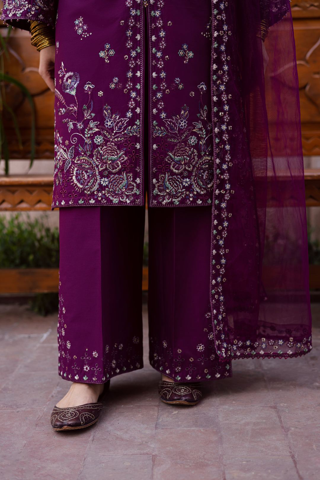  Balter 3Pc - Festive Embroidered Lawn BATIKEID2026  BATIK   XS / Wine / Pima Lawn-S / Wine / Pima Lawn-M / Wine / Pima Lawn-L / Wine / Pima Lawn-XL / Wine / Pima Lawn