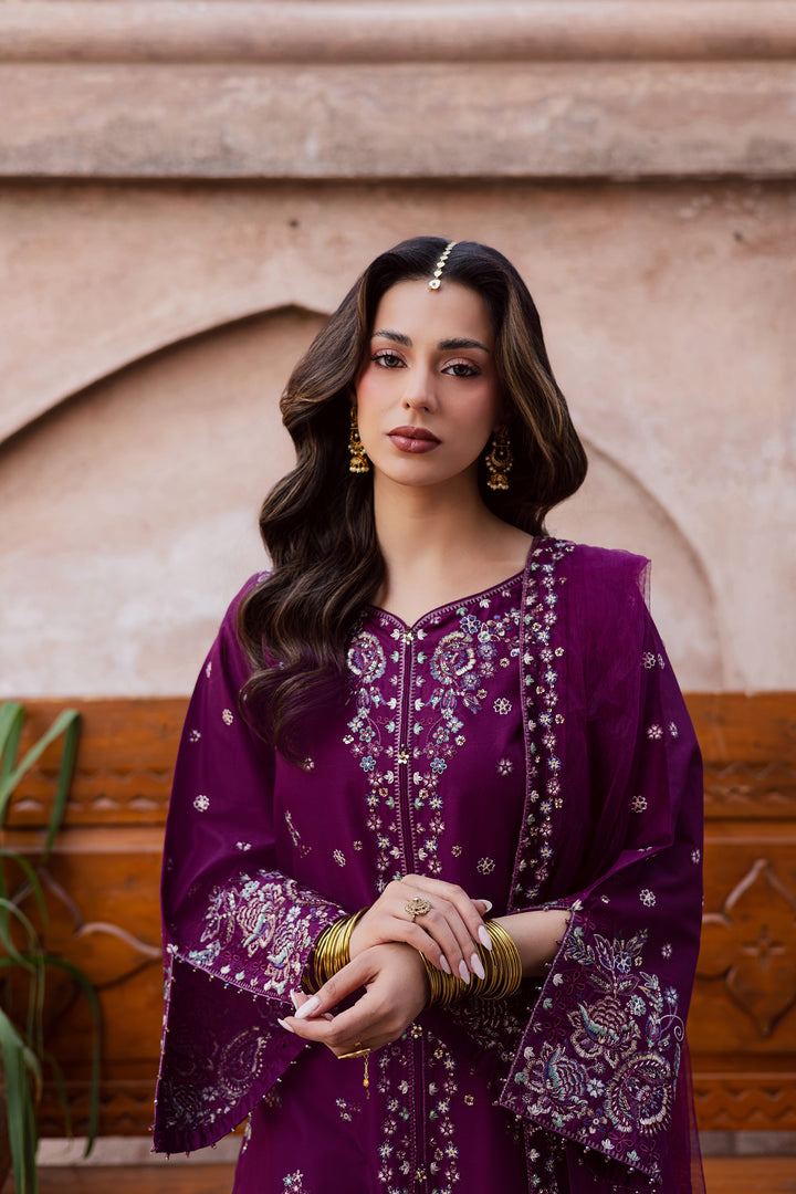  Balter 3Pc - Festive Embroidered Lawn BATIKEID2026  BATIK   XS / Wine / Pima Lawn-S / Wine / Pima Lawn-M / Wine / Pima Lawn-L / Wine / Pima Lawn-XL / Wine / Pima Lawn