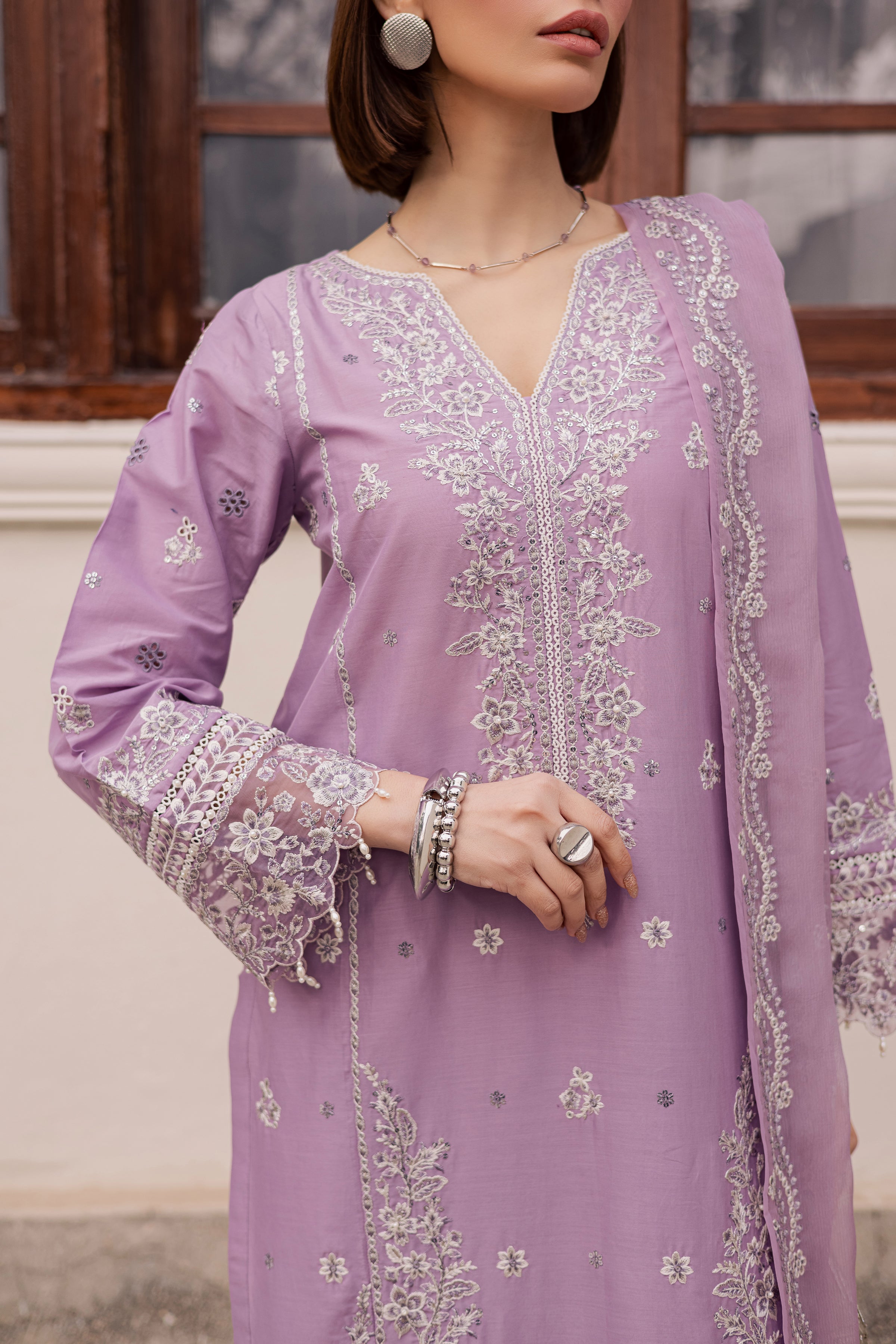  Banafsh 3Pc - Festive Embroidered Lawn BATIKEID2026  BATIK   XS / Heather / Pima Lawn-S / Heather / Pima Lawn-M / Heather / Pima Lawn-L / Heather / Pima Lawn-XL / Heather / Pima Lawn