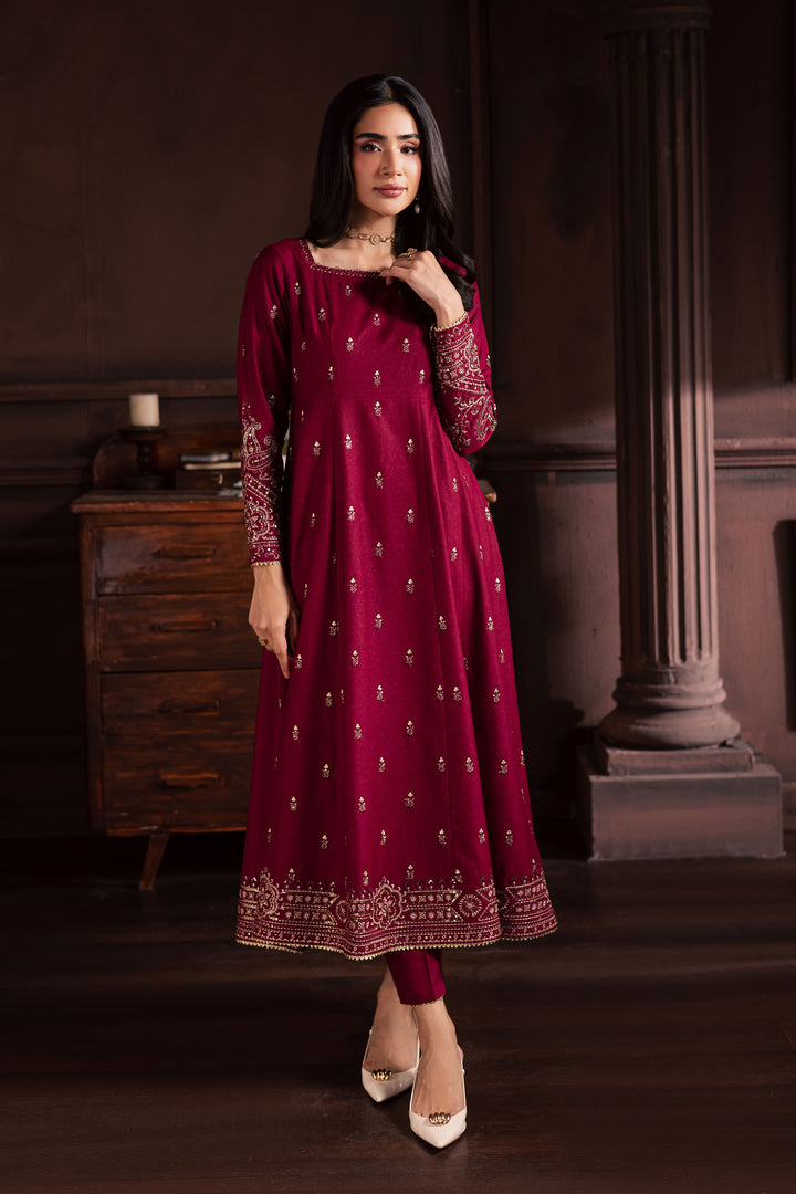  Baneen 2Pc - Embroidered Karandi Dress BATIK WINTER PRET 2025  BATIK   XS / Raspberry Pink / Karandi-S / Raspberry Pink / Karandi-M / Raspberry Pink / Karandi-L / Raspberry Pink / Karandi-XL / Raspberry Pink / Karandi