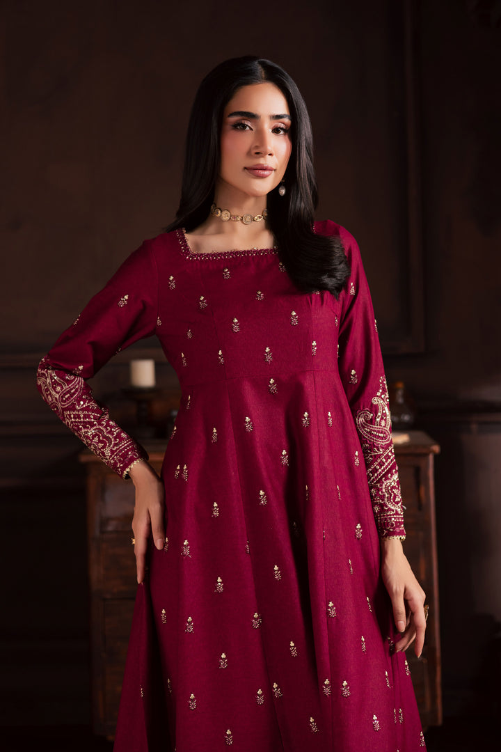  Baneen 2Pc - Embroidered Karandi Dress BATIK WINTER PRET 2025  BATIK   XS / Raspberry Pink / Karandi-S / Raspberry Pink / Karandi-M / Raspberry Pink / Karandi-L / Raspberry Pink / Karandi-XL / Raspberry Pink / Karandi
