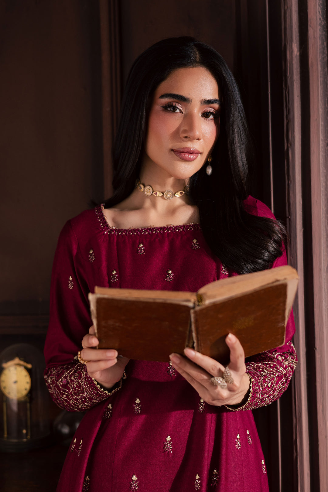 Baneen 2Pc - Embroidered Karandi Dress