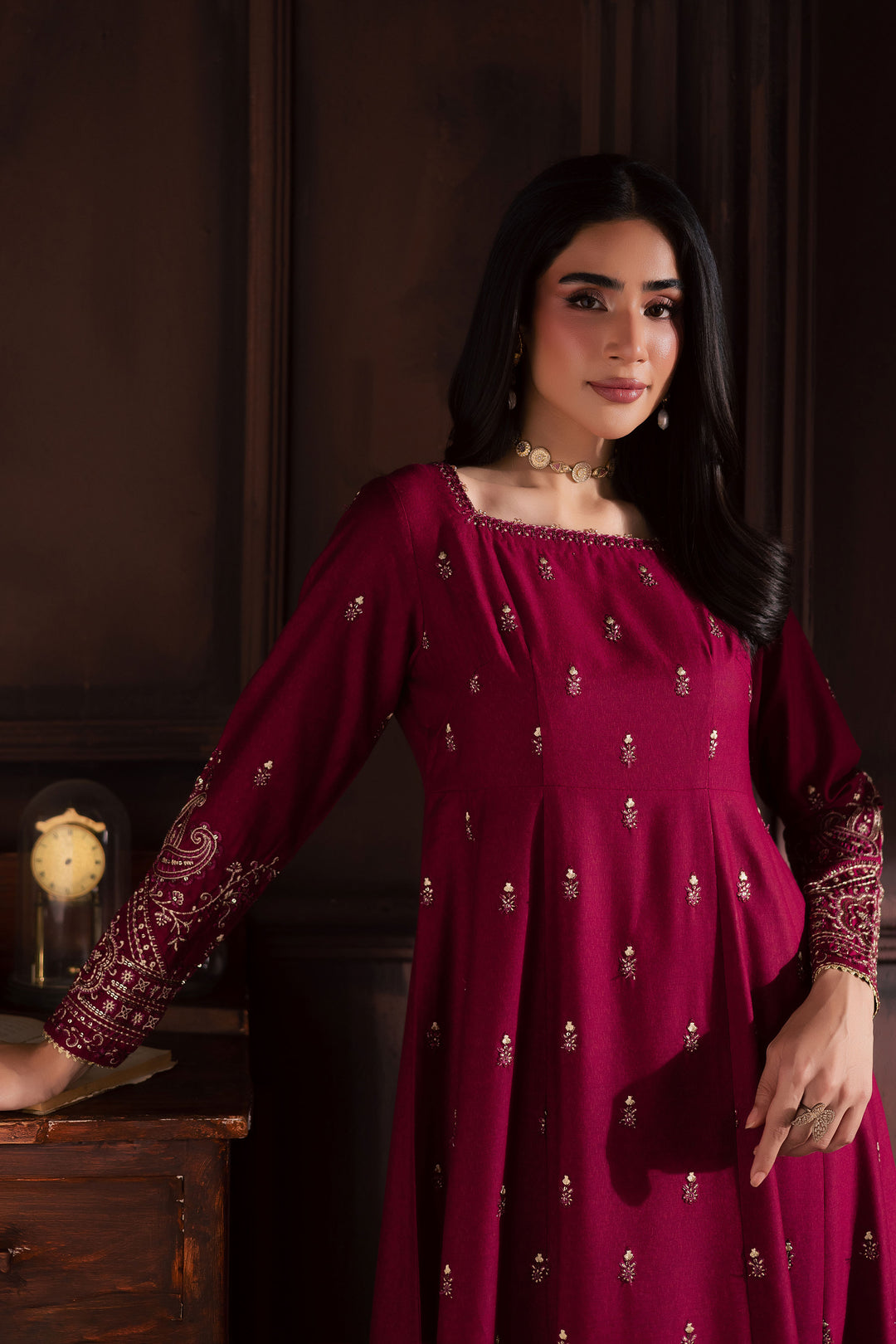 Baneen 2Pc - Embroidered Karandi Dress