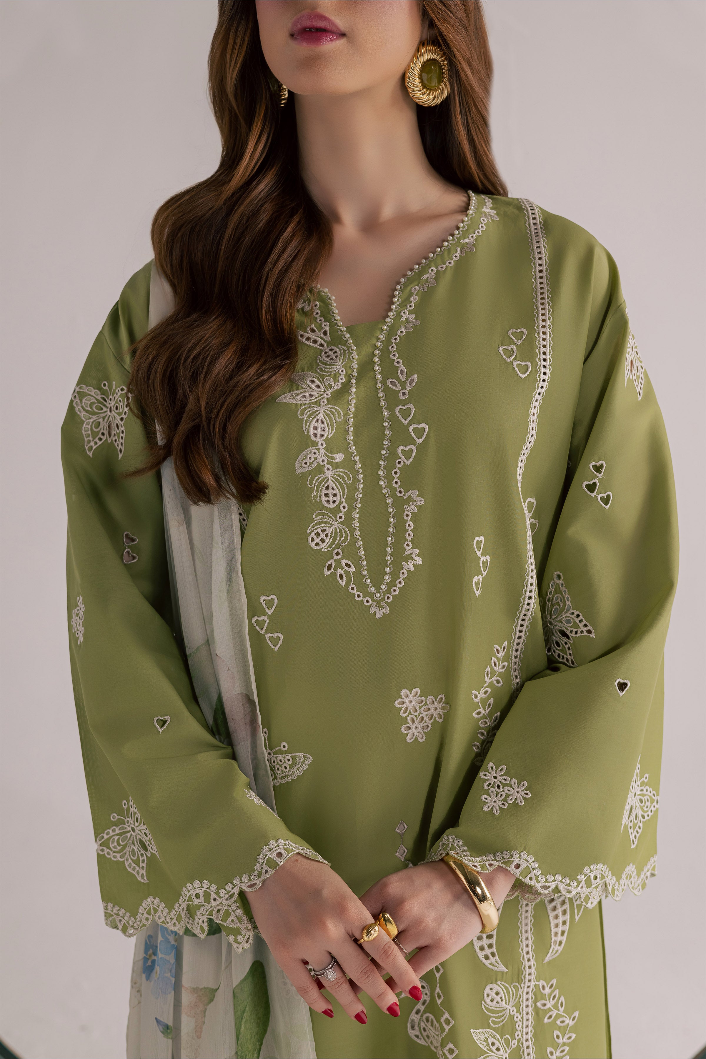  Bano Sakhi 3Pc - Embroidered Lawn Dress EverydayEdit26  BATIK   XS / Green Yellow / Pima Lawn-S / Green Yellow / Pima Lawn-M / Green Yellow / Pima Lawn-L / Green Yellow / Pima Lawn-XL / Green Yellow / Pima Lawn