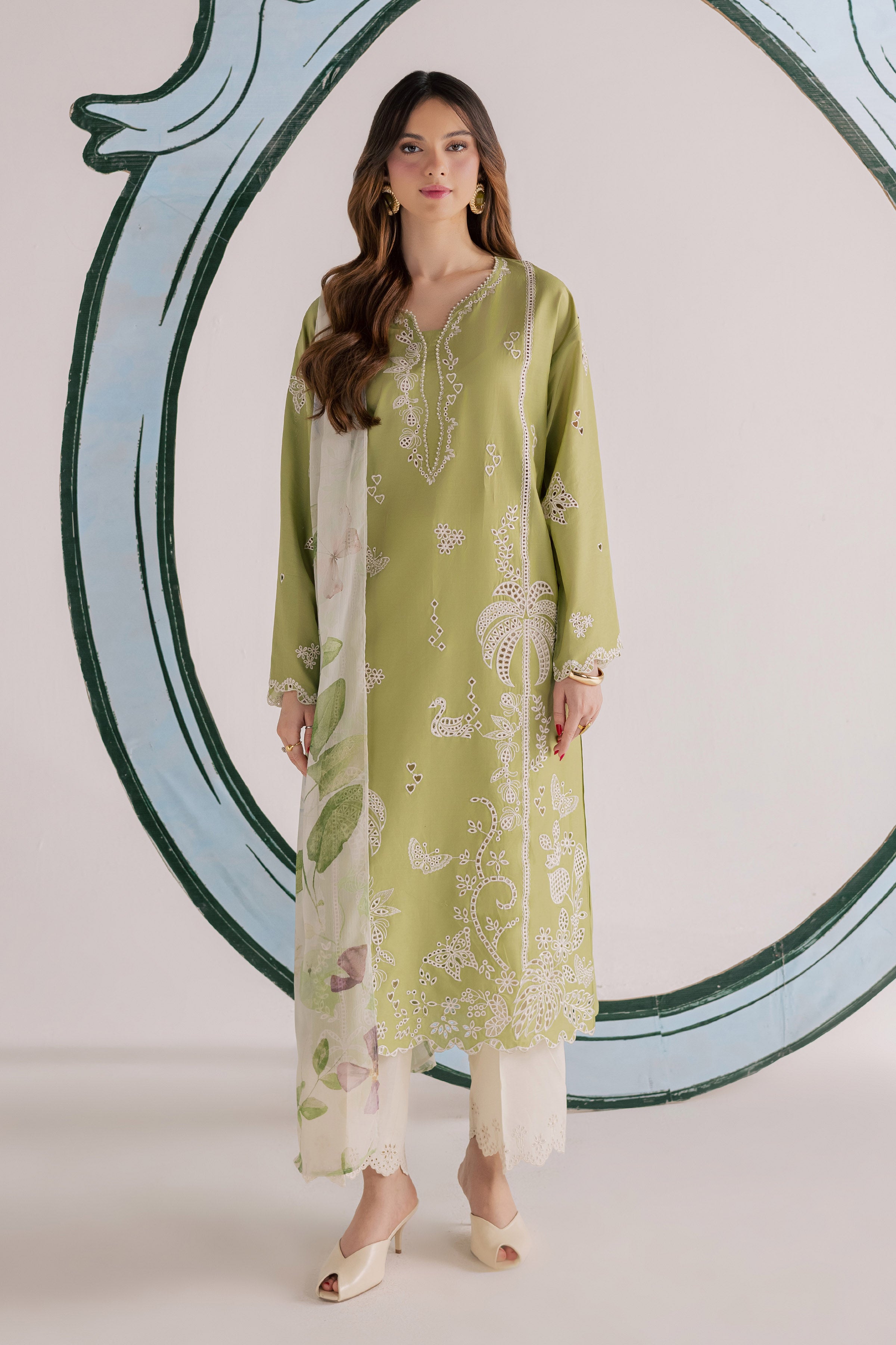  Bano Sakhi 3Pc - Embroidered Lawn Dress EverydayEdit26  BATIK   XS / Green Yellow / Pima Lawn-S / Green Yellow / Pima Lawn-M / Green Yellow / Pima Lawn-L / Green Yellow / Pima Lawn-XL / Green Yellow / Pima Lawn