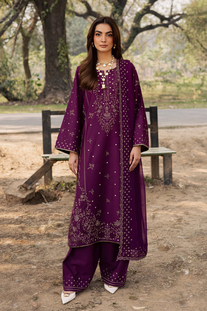  Berlin 3Pc - Embroidered Khaddar Dress BATIK WINTER PRET 2025  BATIK   XS / Purple / Khaddar-S / Purple / Khaddar-M / Purple / Khaddar-L / Purple / Khaddar-XL / Purple / Khaddar