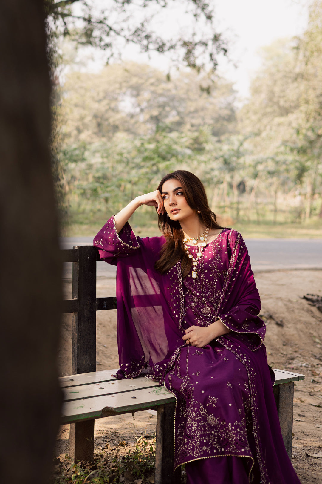 Berlin 3Pc - Embroidered Khaddar Dress BATIK WINTER PRET 2025  BATIK   XS / Purple / Khaddar-S / Purple / Khaddar-M / Purple / Khaddar-L / Purple / Khaddar-XL / Purple / Khaddar