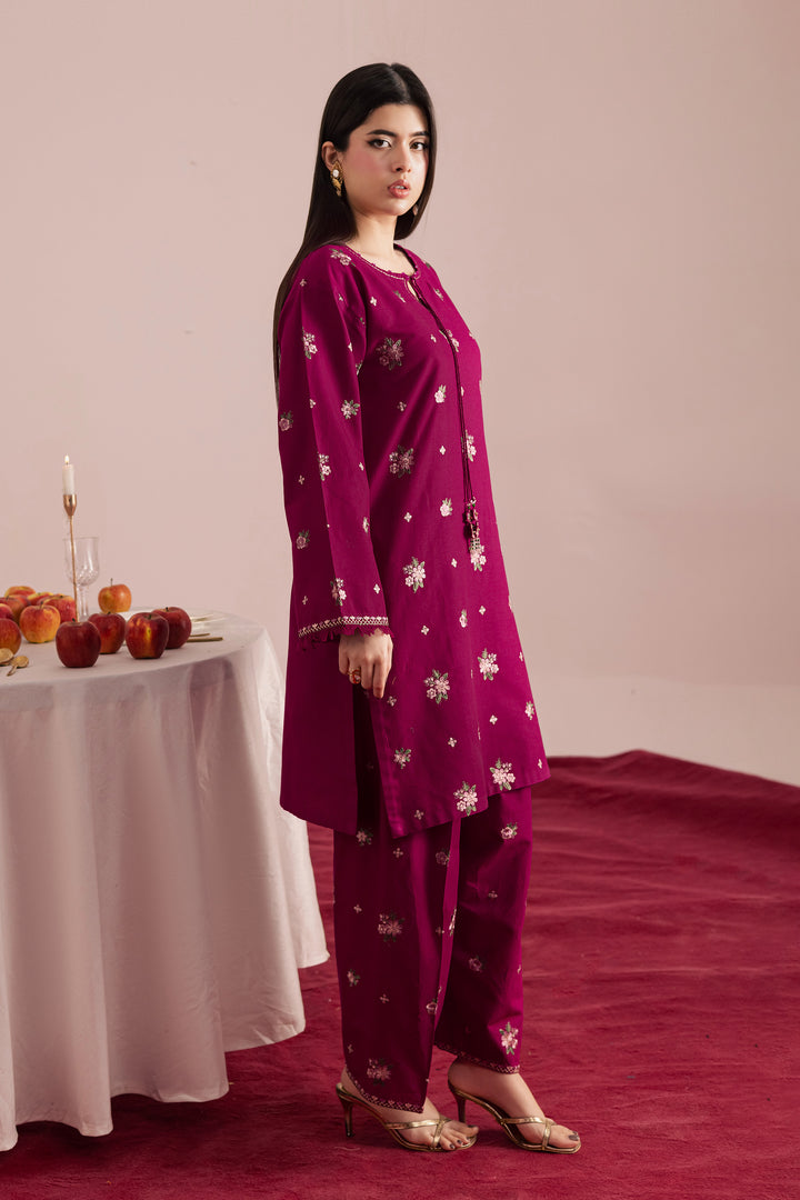  Berry Slush 2Pc - Embroidered Khaddar Dress BATIK WINTER PRET 2025  BATIK   XS / Bright Pink / Khaddar-S / Bright Pink / Khaddar-M / Bright Pink / Khaddar-L / Bright Pink / Khaddar-XL / Bright Pink / Khaddar