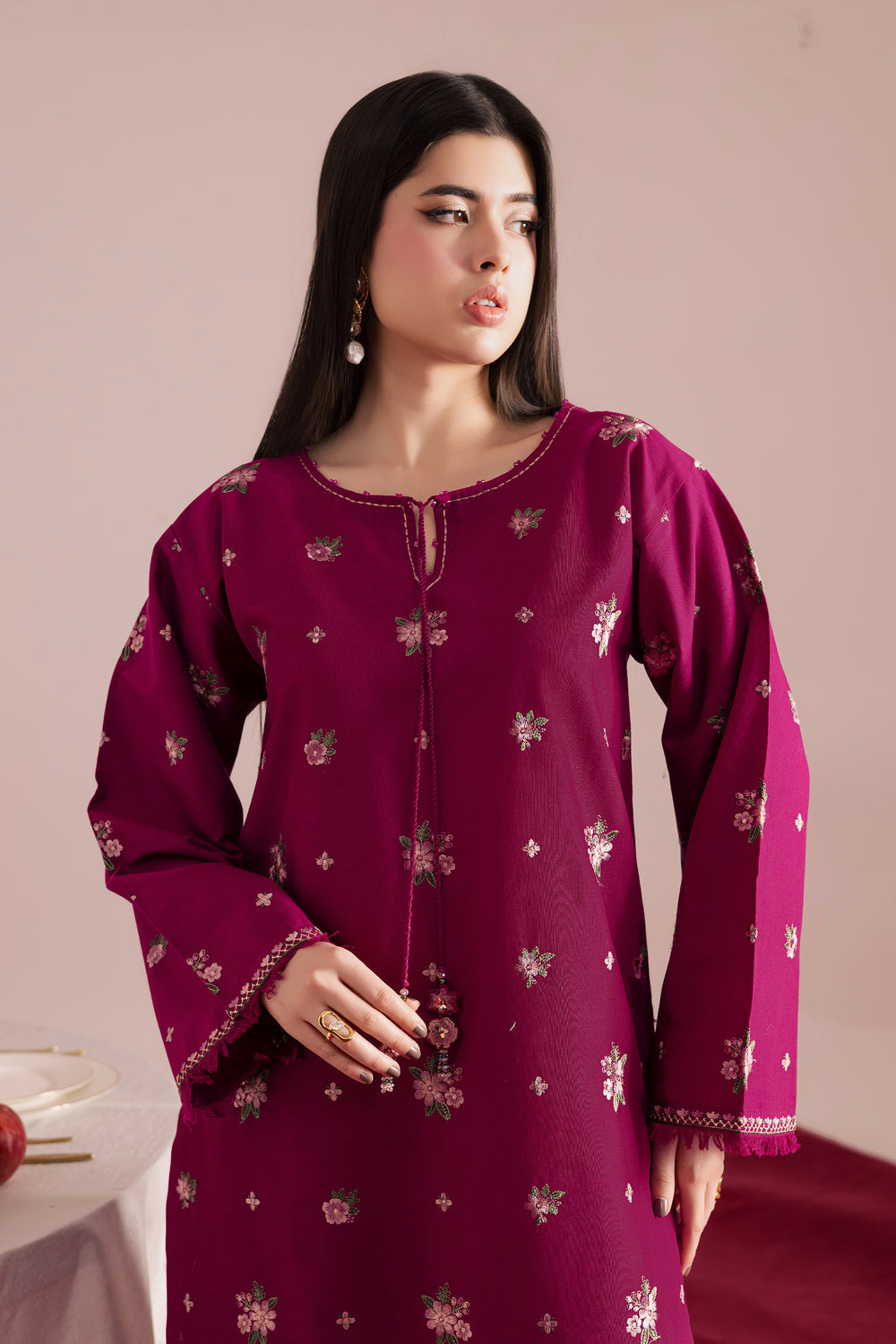  Berry Slush 2Pc - Embroidered Khaddar Dress BATIK WINTER PRET 2025  BATIK   XS / Bright Pink / Khaddar-S / Bright Pink / Khaddar-M / Bright Pink / Khaddar-L / Bright Pink / Khaddar-XL / Bright Pink / Khaddar