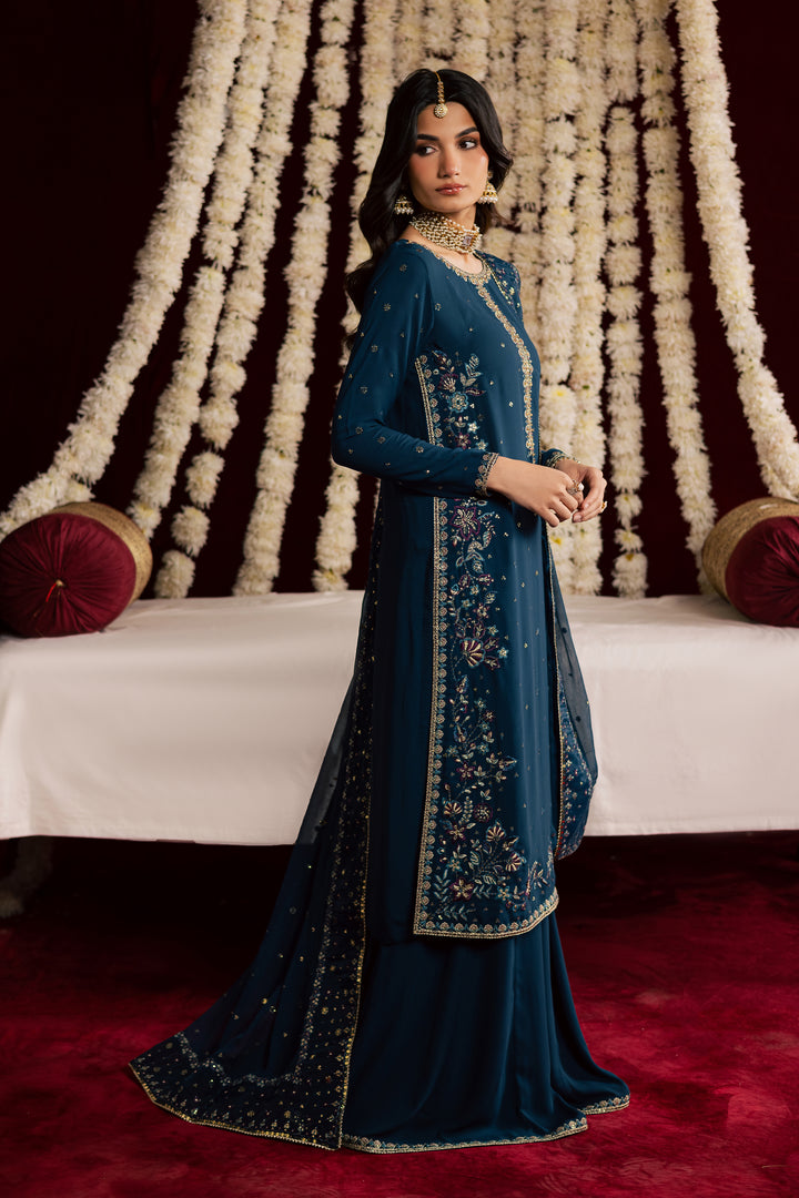  Bexley 3Pc - Wedding Formal Dress BATIKSTUDIO2025  BATIK   S / Prussian / Georgette-M / Prussian / Georgette-L / Prussian / Georgette