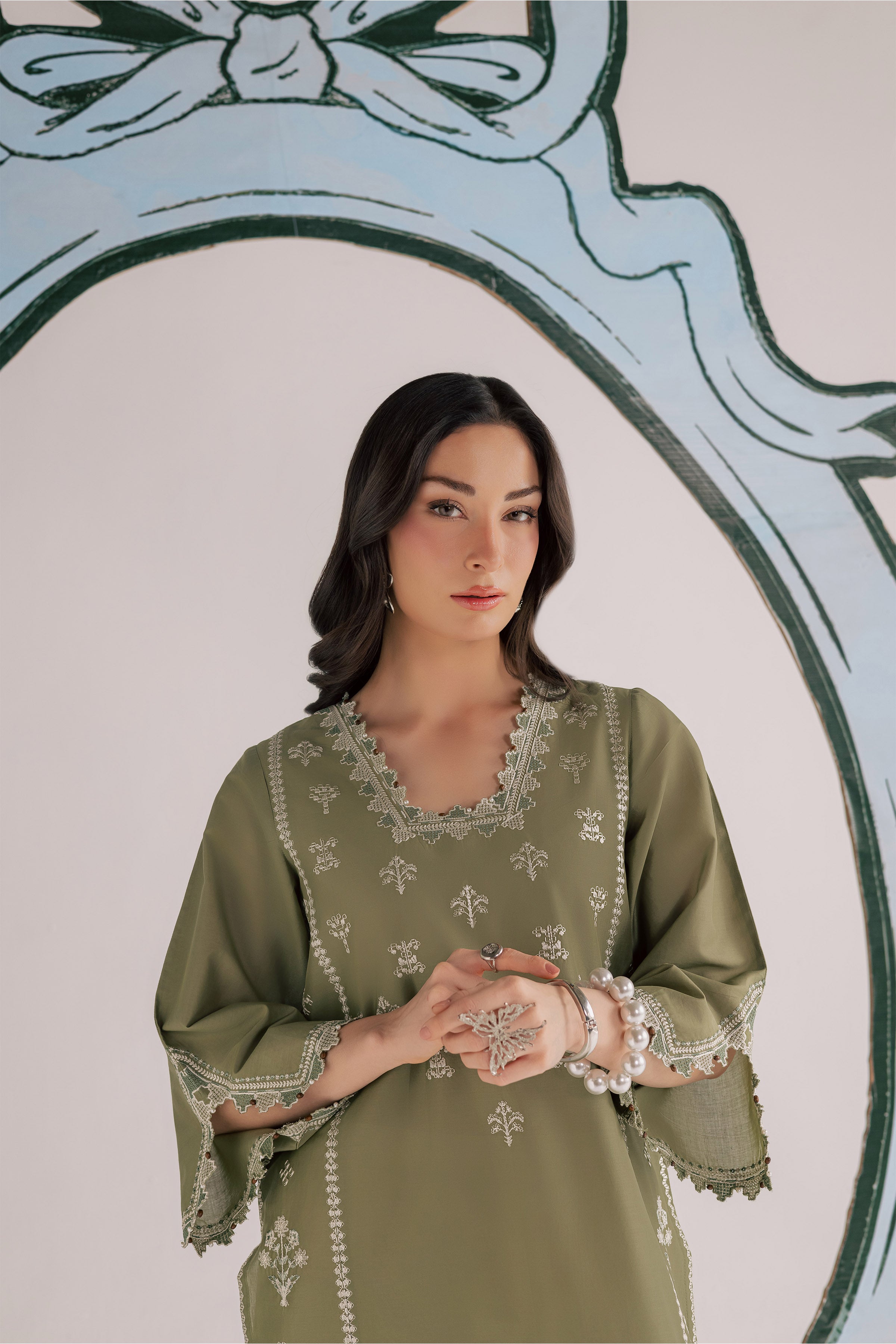  Bismil 2Pc - Embroidered Lawn Dress EverydayEdit26  BATIK   XS / Moss / Pima Lawn-S / Moss / Pima Lawn-M / Moss / Pima Lawn-L / Moss / Pima Lawn-XL / Moss / Pima Lawn