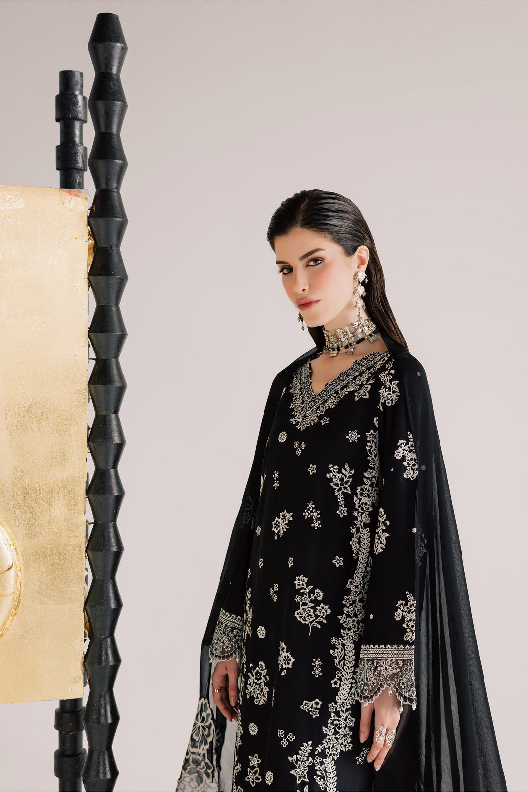 Black Aura 3Pc - Festive Eid Pret BATIKSS26  BATIK   XS / Black / Pima Lawn-S / Black / Pima Lawn-M / Black / Pima Lawn-L / Black / Pima Lawn-XL / Black / Pima Lawn