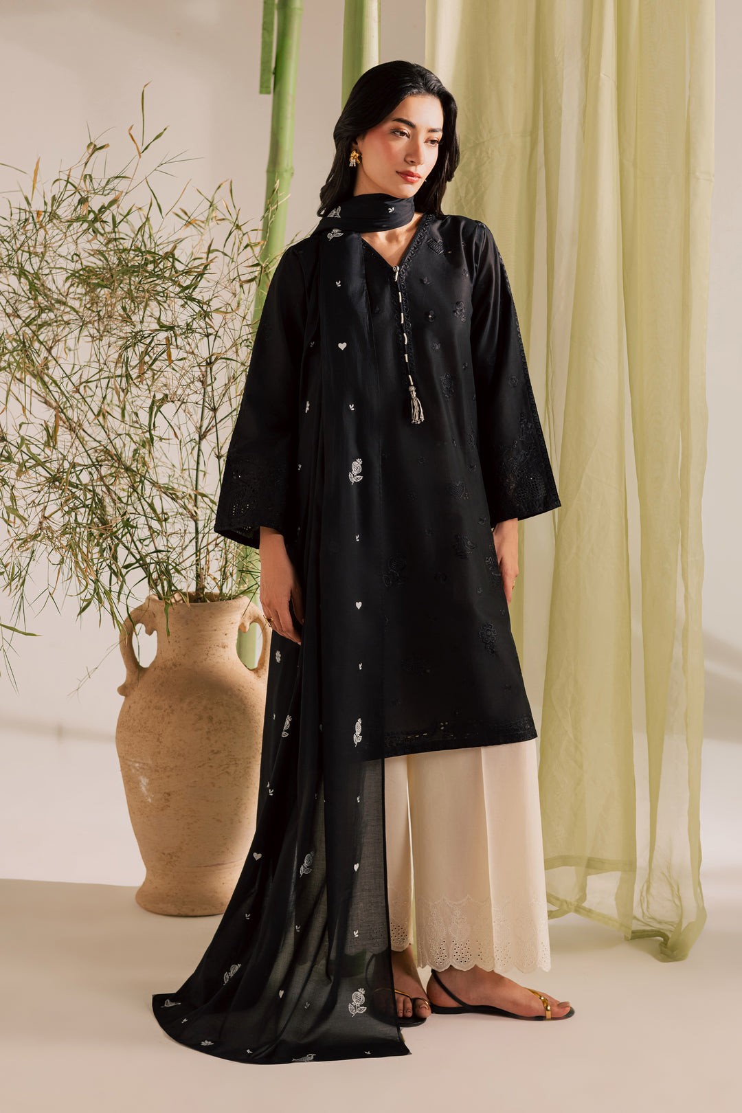  Black Bird 2Pc - Embroidered Lawn Dress EverydayEdit26  BATIK   XS / Black / Pima Lawn-S / Black / Pima Lawn-M / Black / Pima Lawn-L / Black / Pima Lawn-XL / Black / Pima Lawn