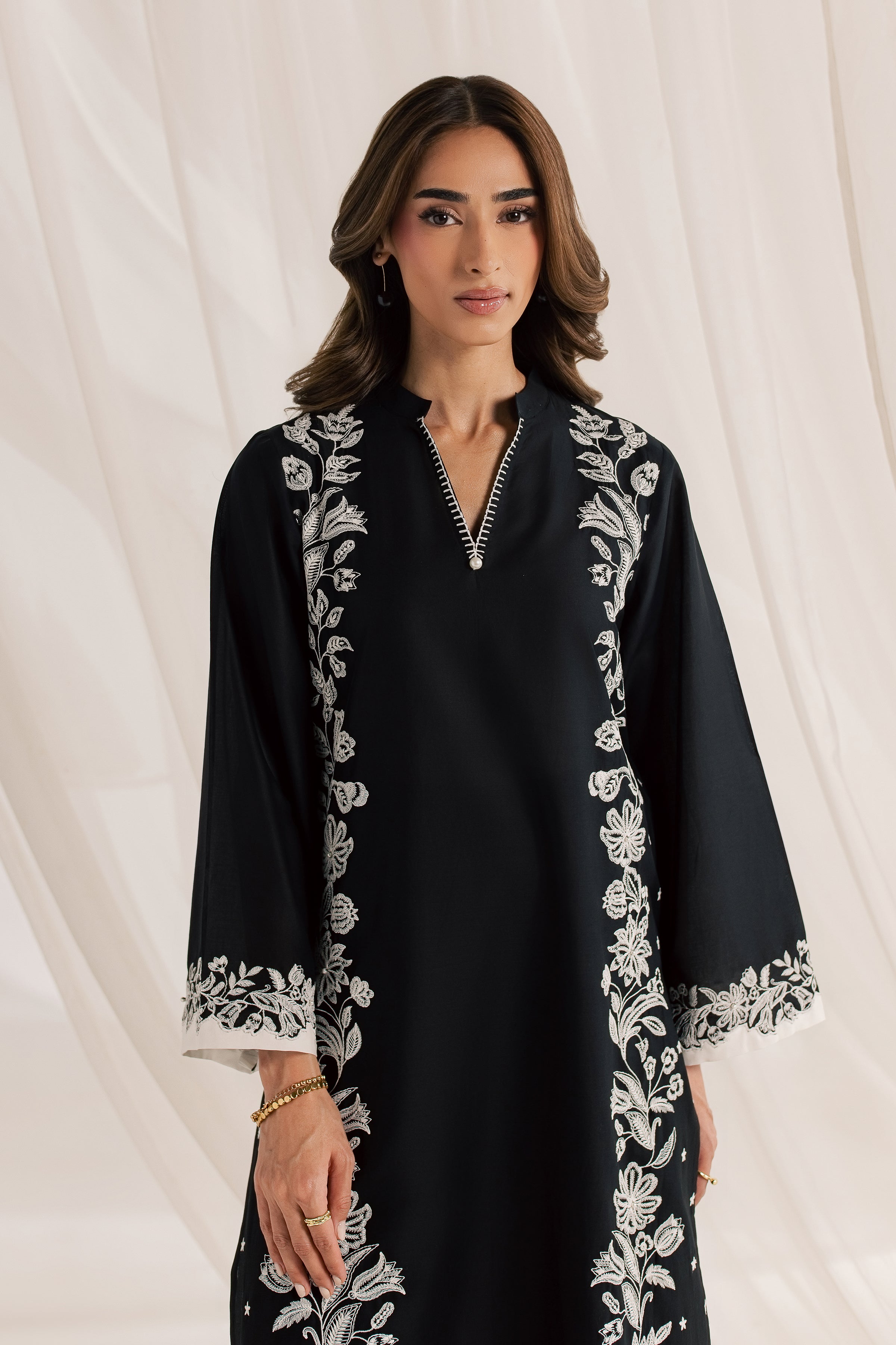  Hazel 2Pc - Embroidered Lawn Dress EverydayEdit26  BATIK   XS / Black / Pima Lawn-S / Black / Pima Lawn-M / Black / Pima Lawn-L / Black / Pima Lawn-XL / Black / Pima Lawn