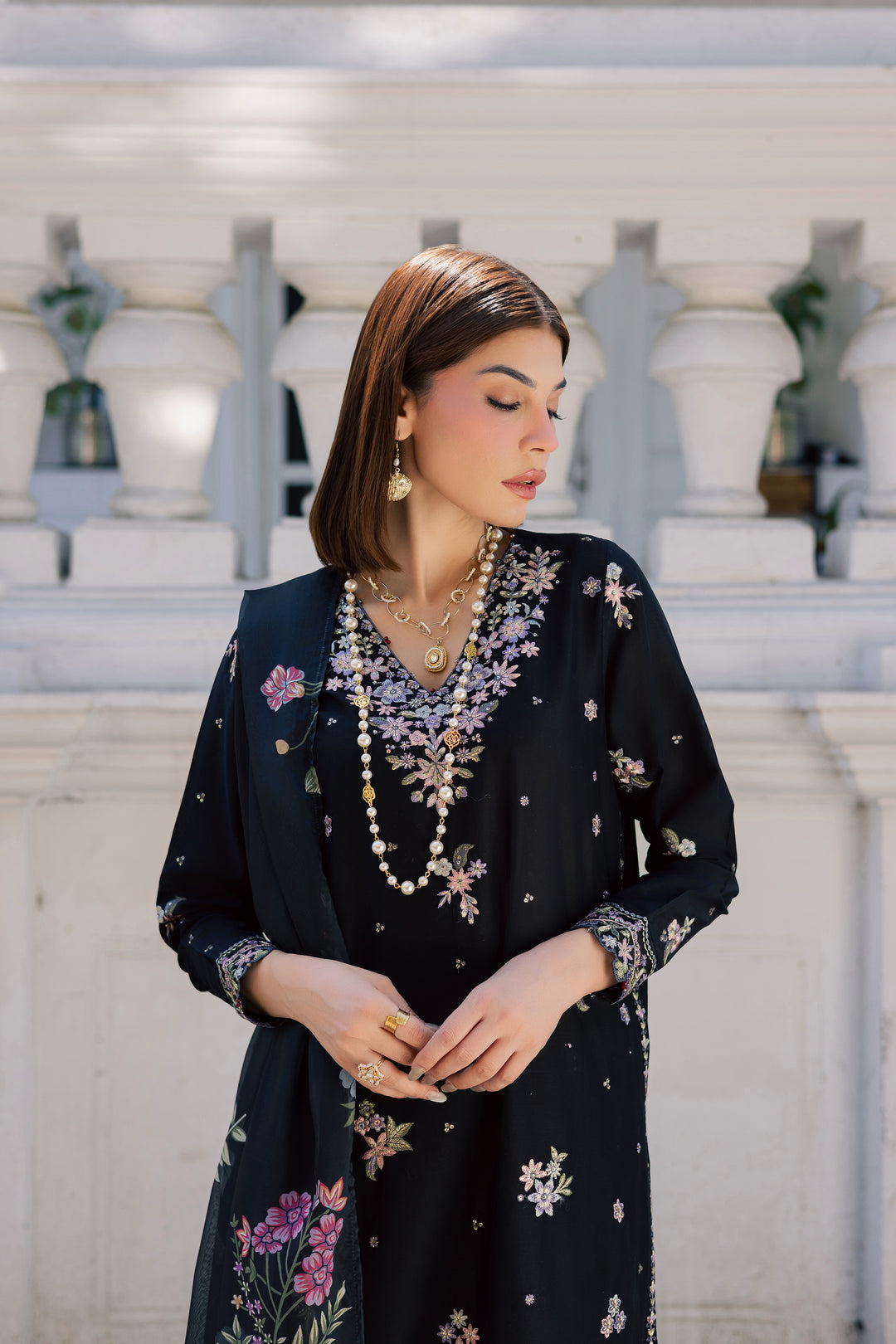  Black Heer 3Pc - Festive Embroidered Lawn BATIKSS26  BATIK   XS / Black / Pima Lawn-S / Black / Pima Lawn-M / Black / Pima Lawn-L / Black / Pima Lawn-XL / Black / Pima Lawn