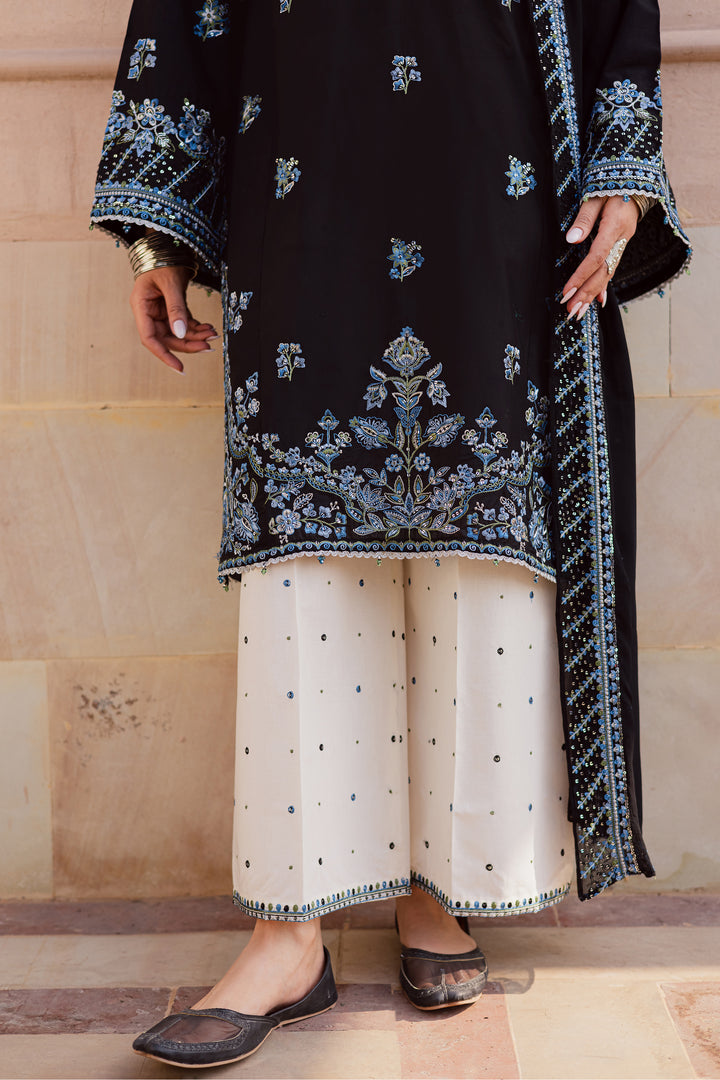  Black Iris 3Pc - Festive Embroidered Lawn BATIKEID2026  BATIK   XS / Black / Pima Lawn-S / Black / Pima Lawn-M / Black / Pima Lawn-L / Black / Pima Lawn-XL / Black / Pima Lawn