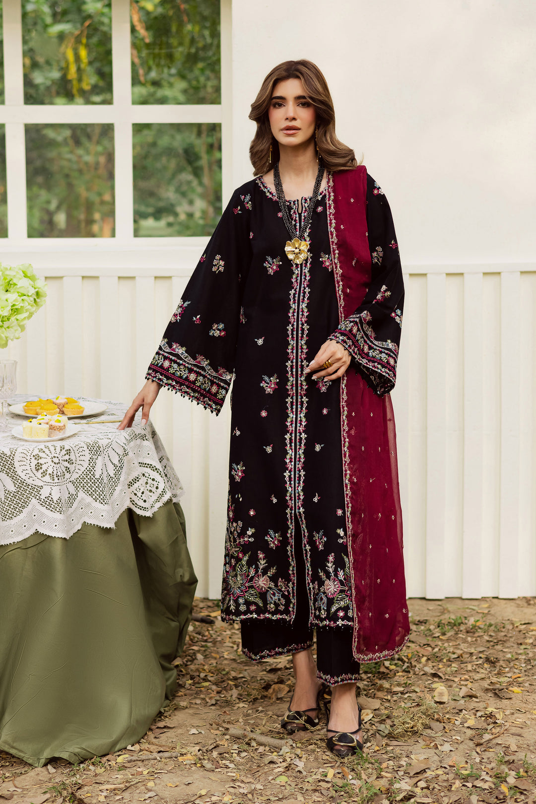  Black Musk 3Pc - Embroidered Khaddar Dress BATIK WINTER PRET 2025  BATIK   XS / Black / Khaddar-S / Black / Khaddar-M / Black / Khaddar-L / Black / Khaddar-XL / Black / Khaddar
