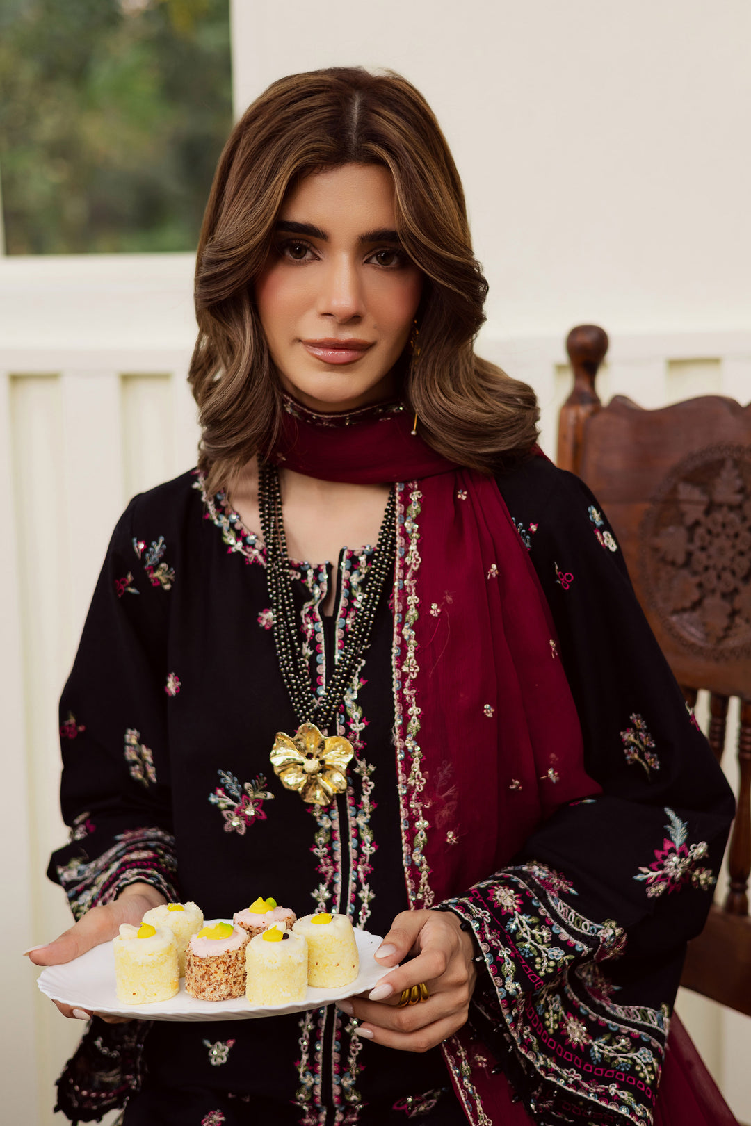  Black Musk 3Pc - Embroidered Khaddar Dress BATIK WINTER PRET 2025  BATIK   XS / Black / Khaddar-S / Black / Khaddar-M / Black / Khaddar-L / Black / Khaddar-XL / Black / Khaddar