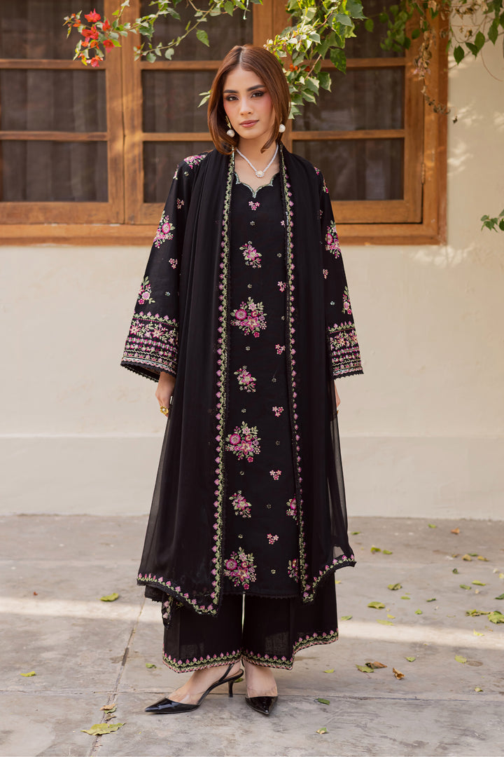  Black Pink 3Pc - Embroidered Khaddar Dress BATIK WINTER PRET 2025  BATIK   XS / Black / Khaddar-S / Black / Khaddar-M / Black / Khaddar-L / Black / Khaddar-XL / Black / Khaddar