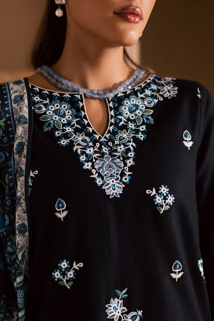  Black Riva 3Pc - Embroidered Khaddar Dress BATIK WINTER PRET 2025  BATIK   XS / Black / Khaddar-S / Black / Khaddar-M / Black / Khaddar-L / Black / Khaddar-XL / Black / Khaddar