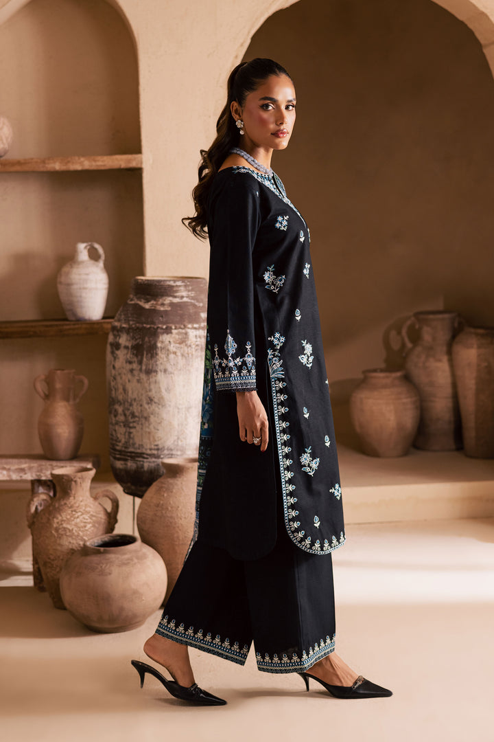  Black Riva 3Pc - Embroidered Khaddar Dress BATIK WINTER PRET 2025  BATIK   XS / Black / Khaddar-S / Black / Khaddar-M / Black / Khaddar-L / Black / Khaddar-XL / Black / Khaddar