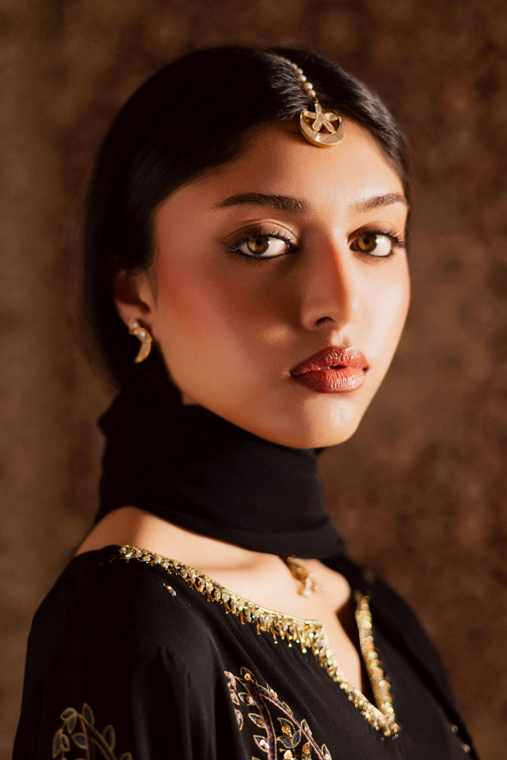  Black Swan 3Pc- Festive Luxe Pret BATIKSTUDIO2025  BATIK   S / Black / Georgette-M / Black / Georgette-L / Black / Georgette