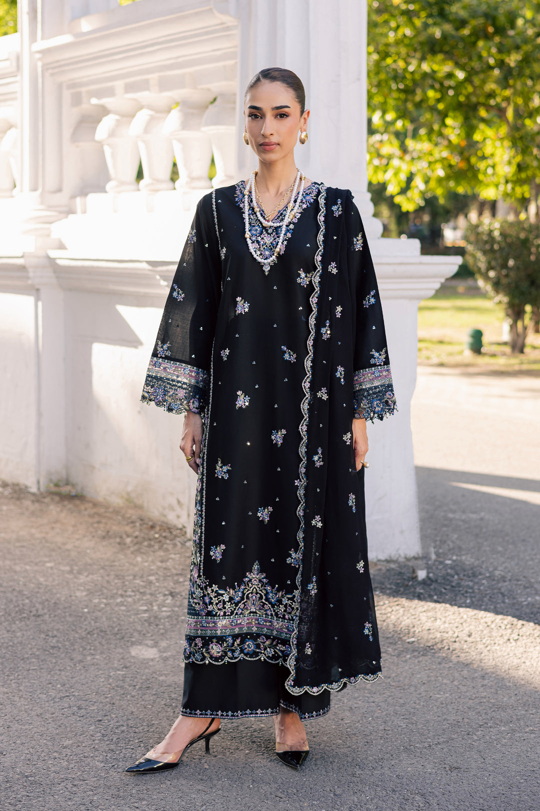 Black Ziva 3Pc - Festive Embroidered Lawn BATIKSS26  BATIK   XS / Black / Pima Lawn-S / Black / Pima Lawn-M / Black / Pima Lawn-L / Black / Pima Lawn-XL / Black / Pima Lawn