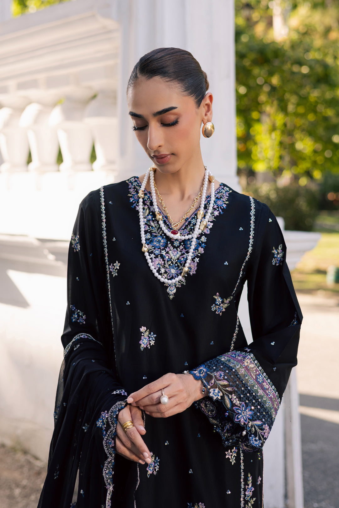  Black Ziva 3Pc - Festive Embroidered Lawn BATIKSS26  BATIK   XS / Black / Pima Lawn-S / Black / Pima Lawn-M / Black / Pima Lawn-L / Black / Pima Lawn-XL / Black / Pima Lawn