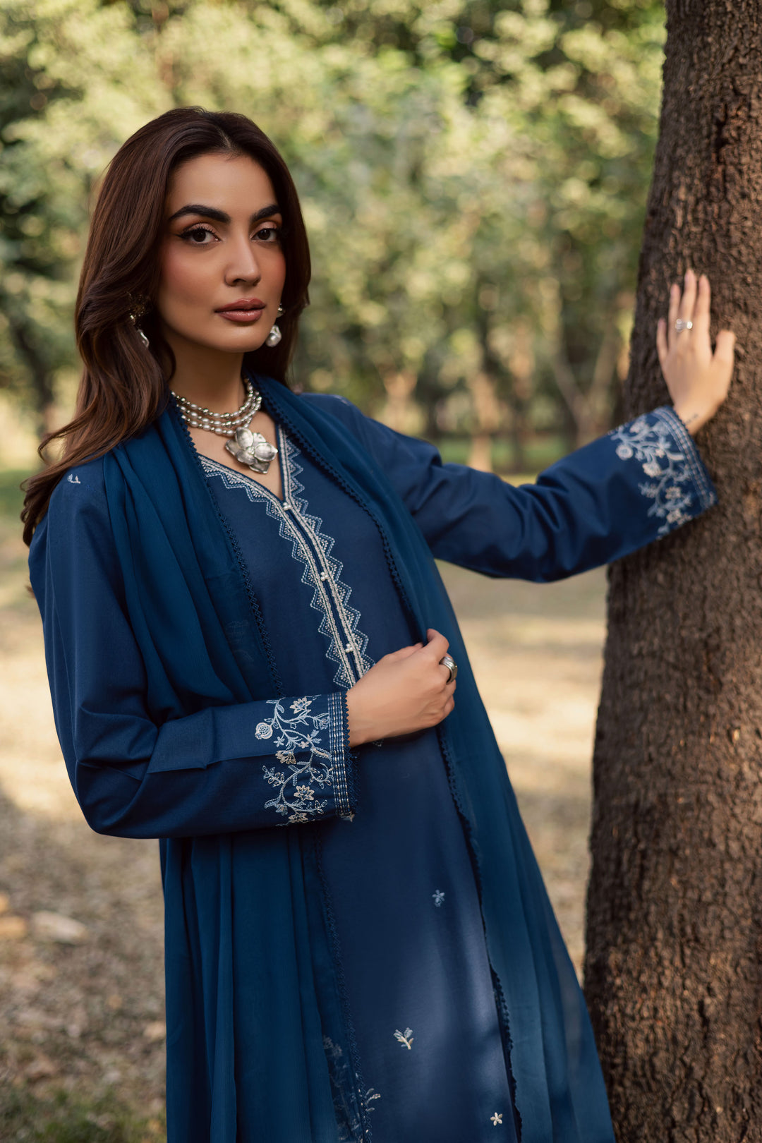  Blue Amal 3Pc - Embroidered Khaddar Dress BATIK WINTER PRET 2025  BATIK   XS / Poseidon / Khaddar-S / Poseidon / Khaddar-M / Poseidon / Khaddar-L / Poseidon / Khaddar-XL / Poseidon / Khaddar