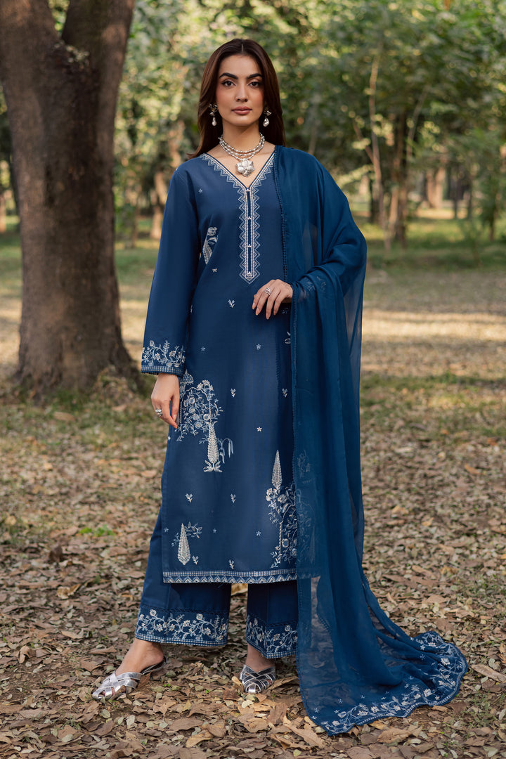  Blue Amal 3Pc - Embroidered Khaddar Dress BATIK WINTER PRET 2025  BATIK   XS / Poseidon / Khaddar-S / Poseidon / Khaddar-M / Poseidon / Khaddar-L / Poseidon / Khaddar-XL / Poseidon / Khaddar