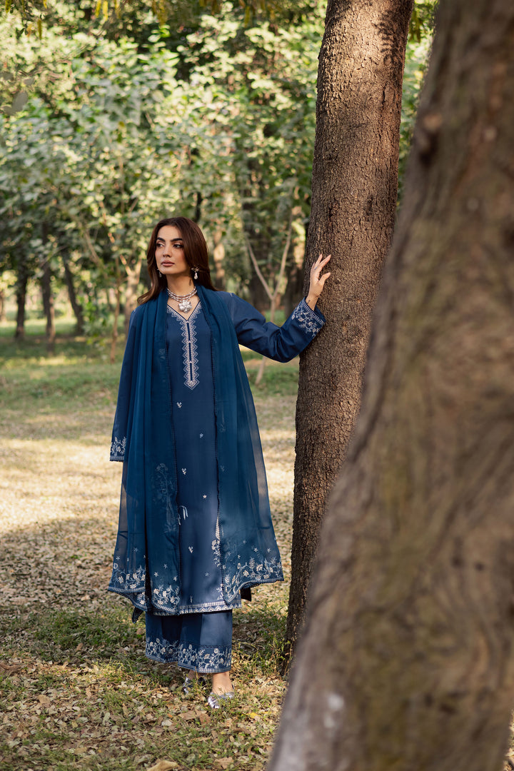  Blue Amal 3Pc - Embroidered Khaddar Dress BATIK WINTER PRET 2025  BATIK   XS / Poseidon / Khaddar-S / Poseidon / Khaddar-M / Poseidon / Khaddar-L / Poseidon / Khaddar-XL / Poseidon / Khaddar
