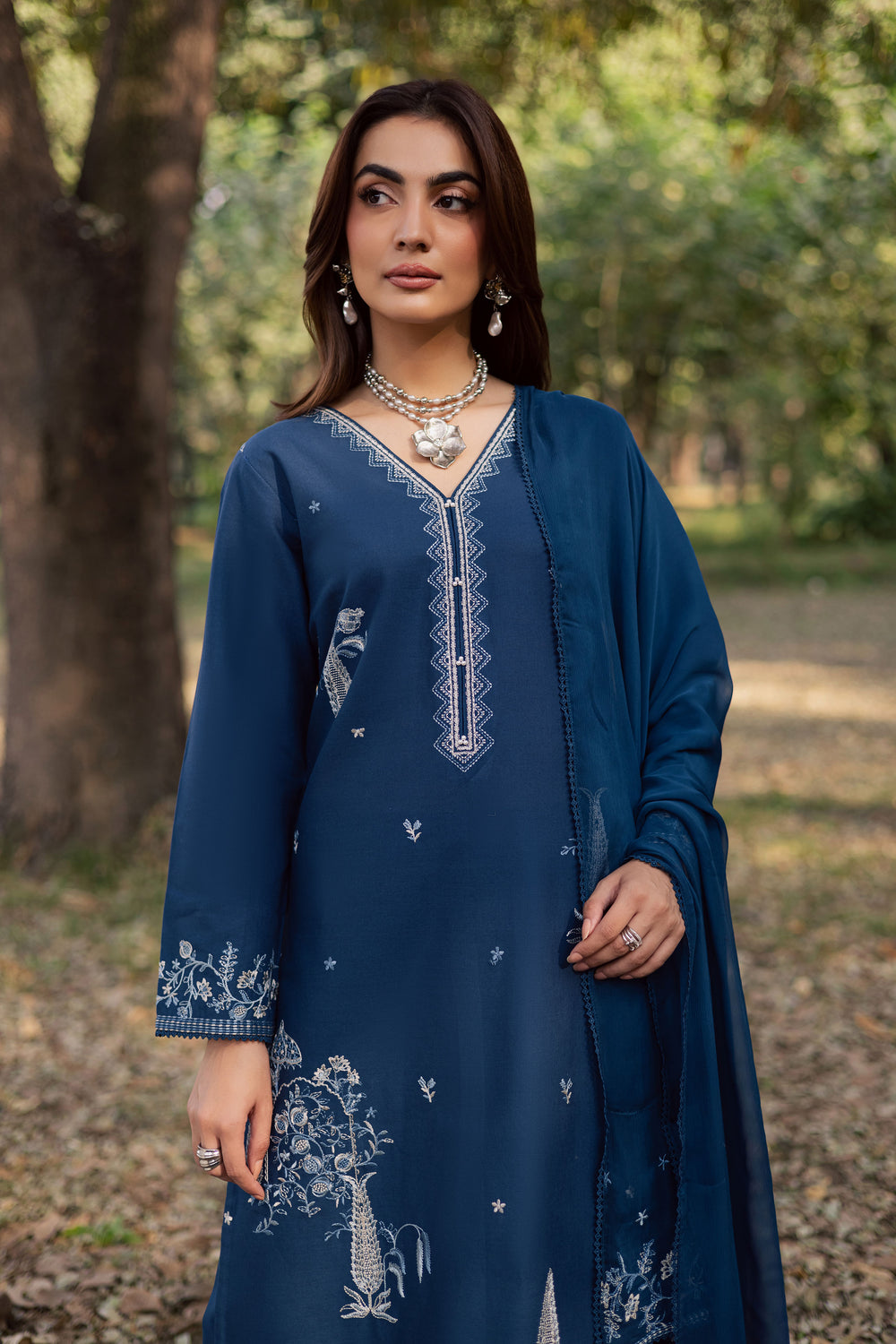 Blue Amal 3Pc - Embroidered Khaddar Dress BATIK WINTER PRET 2025  BATIK   XS / Poseidon / Khaddar-S / Poseidon / Khaddar-M / Poseidon / Khaddar-L / Poseidon / Khaddar-XL / Poseidon / Khaddar