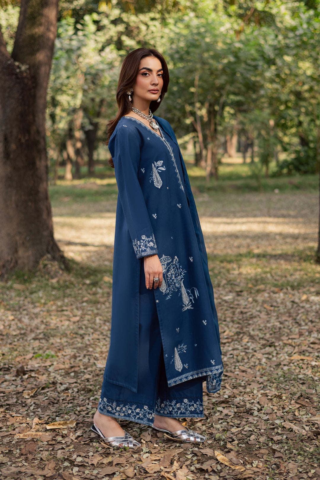  Blue Amal 3Pc - Embroidered Khaddar Dress BATIK WINTER PRET 2025  BATIK   XS / Poseidon / Khaddar-S / Poseidon / Khaddar-M / Poseidon / Khaddar-L / Poseidon / Khaddar-XL / Poseidon / Khaddar
