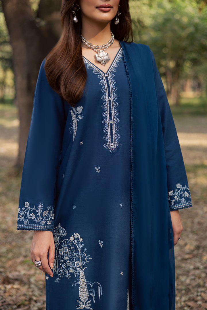  Blue Amal 3Pc - Embroidered Khaddar Dress BATIK WINTER PRET 2025  BATIK   XS / Poseidon / Khaddar-S / Poseidon / Khaddar-M / Poseidon / Khaddar-L / Poseidon / Khaddar-XL / Poseidon / Khaddar
