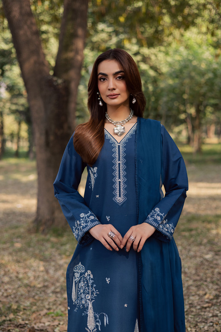  Blue Amal 3Pc - Embroidered Khaddar Dress BATIK WINTER PRET 2025  BATIK   XS / Poseidon / Khaddar-S / Poseidon / Khaddar-M / Poseidon / Khaddar-L / Poseidon / Khaddar-XL / Poseidon / Khaddar