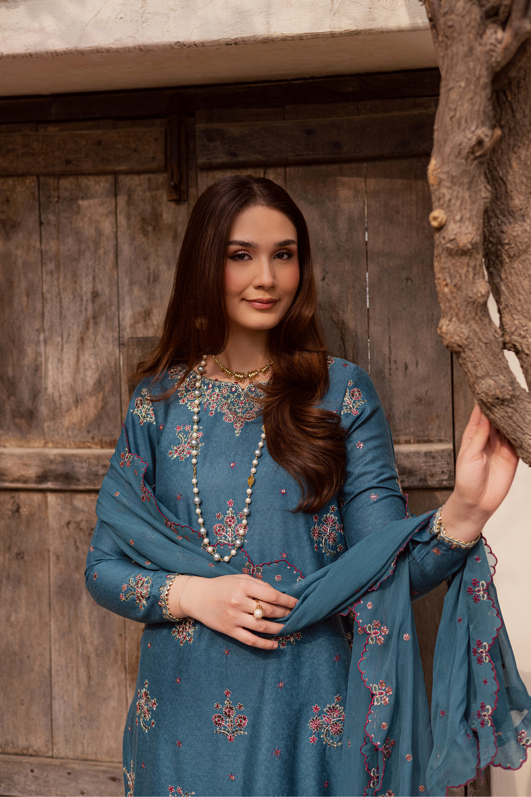  Blue Bells 3Pc - Embroidered Festive Pret BATIK WINTER PRET 2025  BATIK   XS / Whale Blue / Textured Cotton-S / Whale Blue / Textured Cotton-M / Whale Blue / Textured Cotton-L / Whale Blue / Textured Cotton-XL / Whale Blue / Textured Cotton