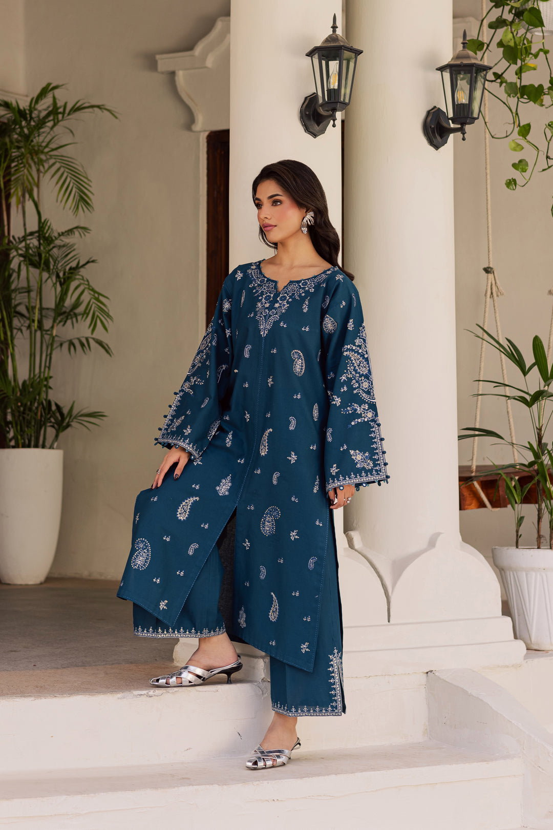  Blue Clue 2Pc - Embroidered Khaddar Dress BATIK WINTER PRET 2025  BATIK   XS / Ocean / Khaddar-S / Ocean / Khaddar-M / Ocean / Khaddar-L / Ocean / Khaddar-XL / Ocean / Khaddar